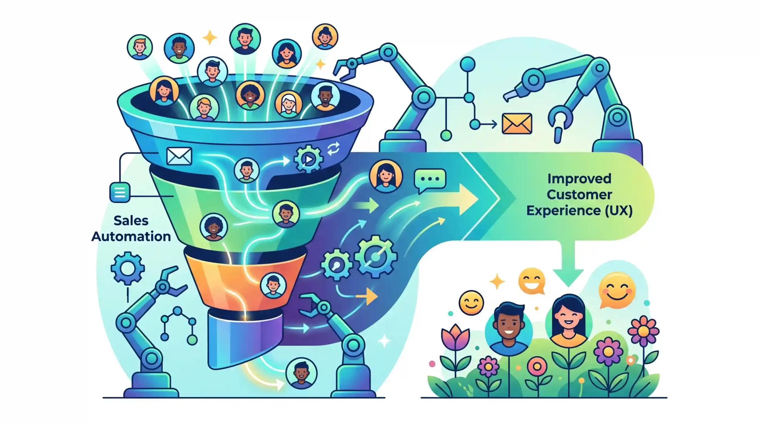 📈 تاثیر اتوماسیون فروش بر بهبود تجربه مشتری (UX) و قیف فروش