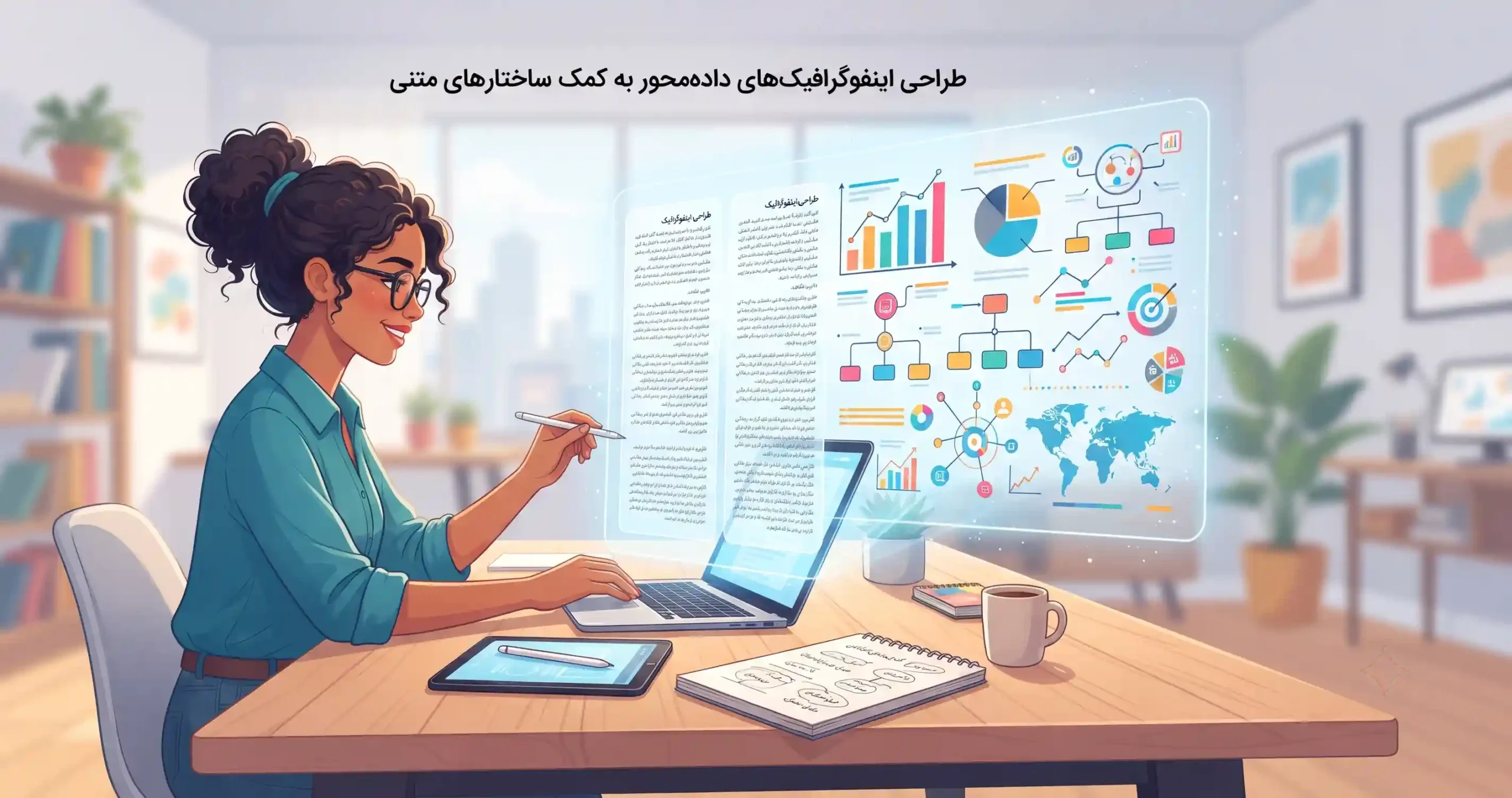 📊 طراحی اینفوگرافیک‌های داده‌محور به کمک ساختارهای متنی
