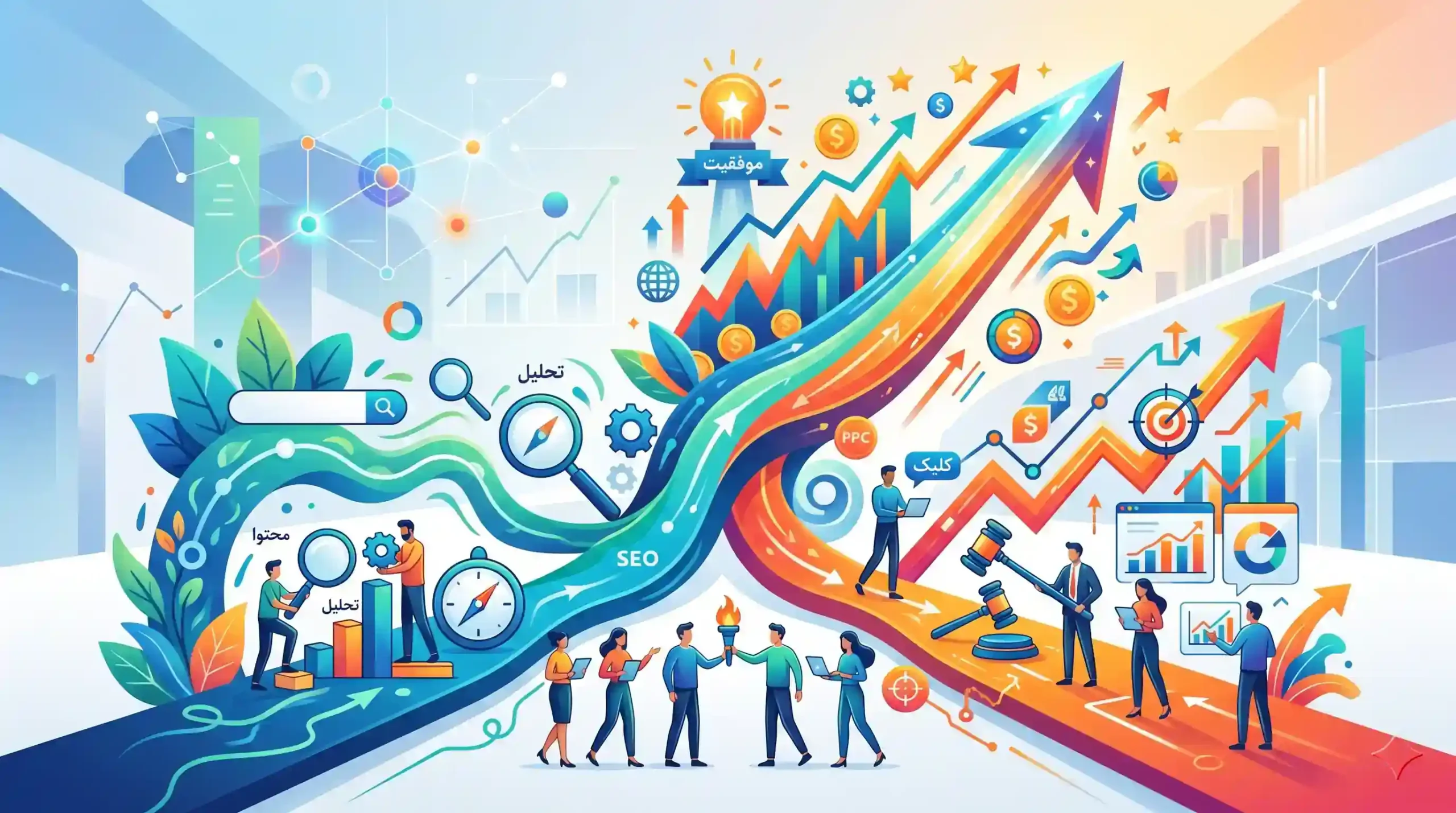 📈 هماهنگی استراتژی سئو و تبلیغات کلیکی