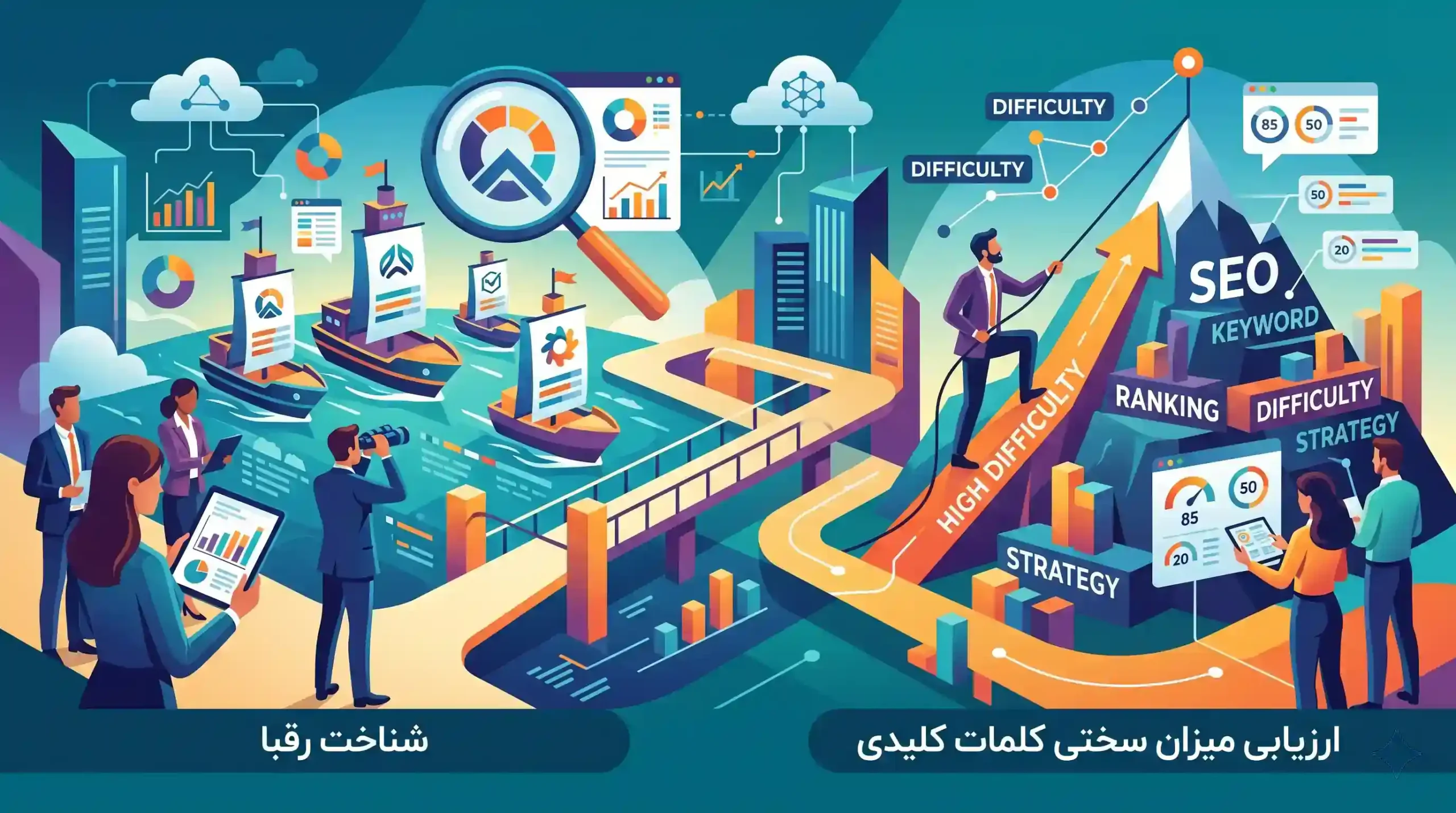⚔️ شناخت رقبا و ارزیابی میزان سختی کلمات کلیدی