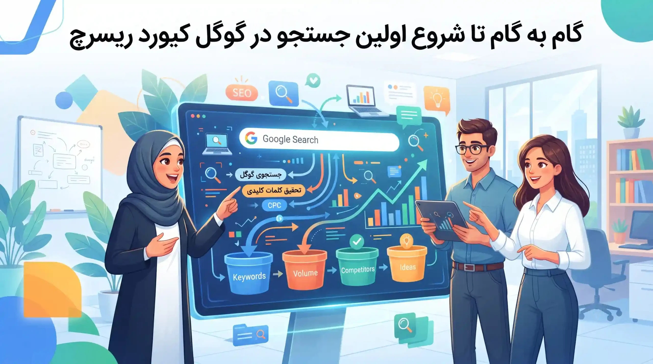 🔍 گام به گام تا شروع اولین جستجو در گوگل کیورد ریسرچ
