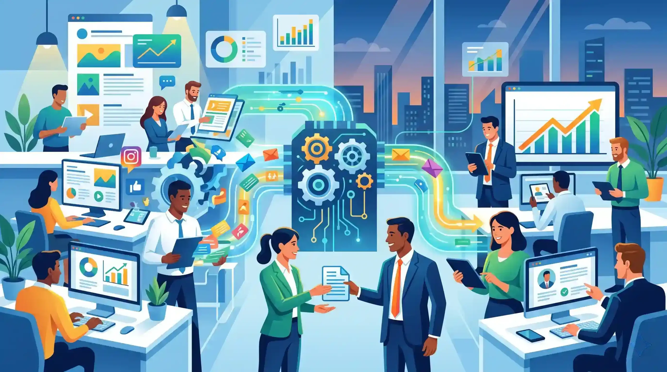 🤝 هماهنگی میان تیمهای بازاریابی و فروش در بستر اتوماسیون