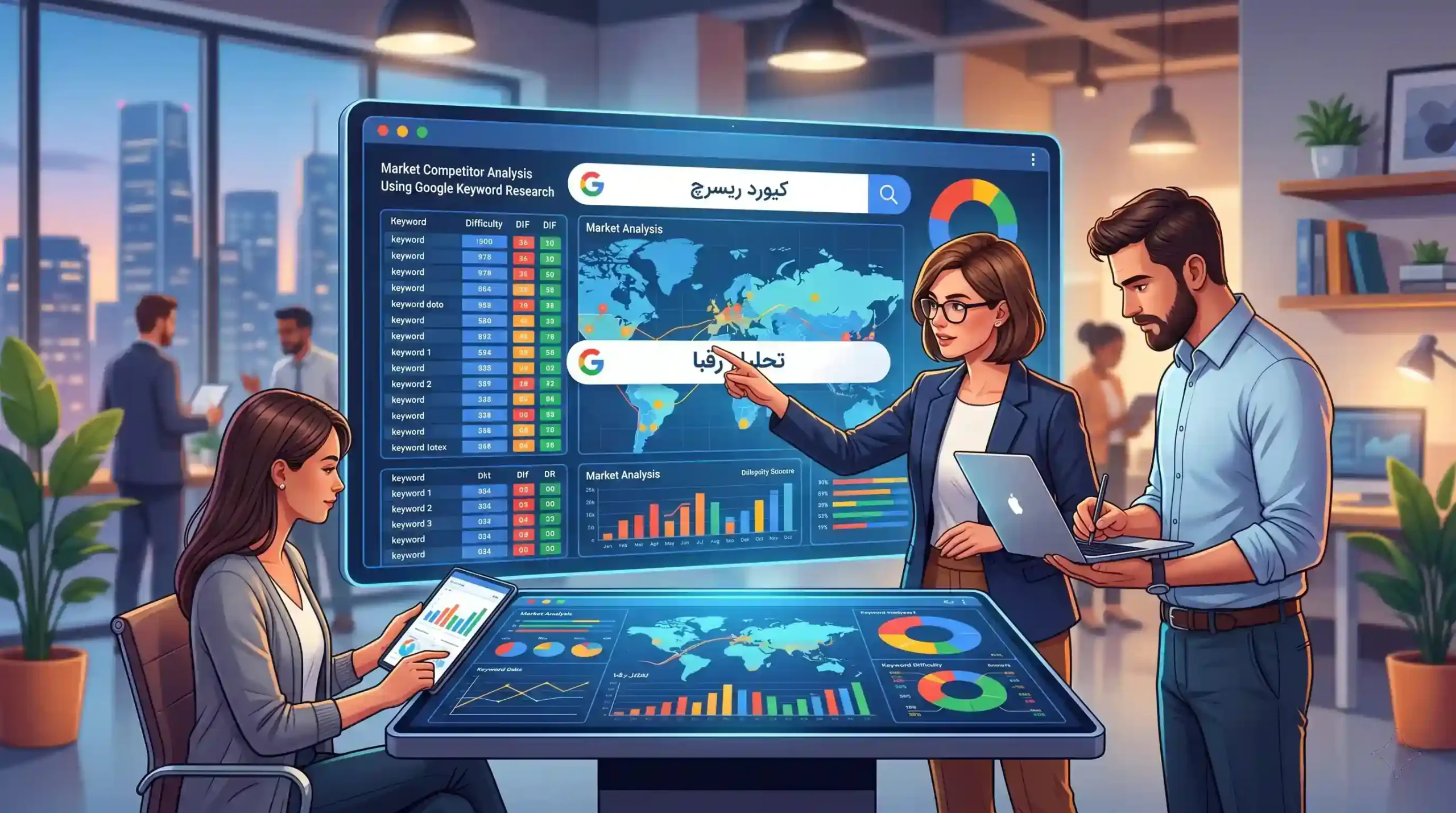 📈 تحلیل رقبای بازار با استفاده از ابزار گوگل کیورد ریسرچ