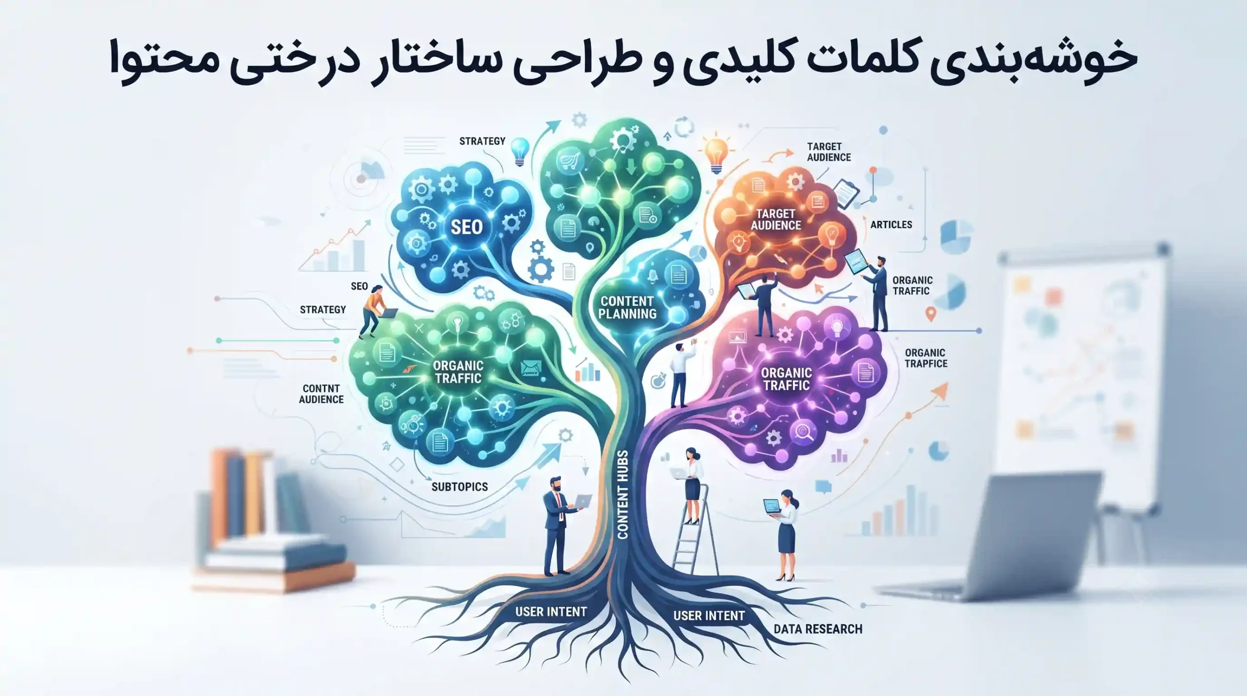 🗺️ خوشهبندی کلمات کلیدی و طراحی ساختار درختی محتوا