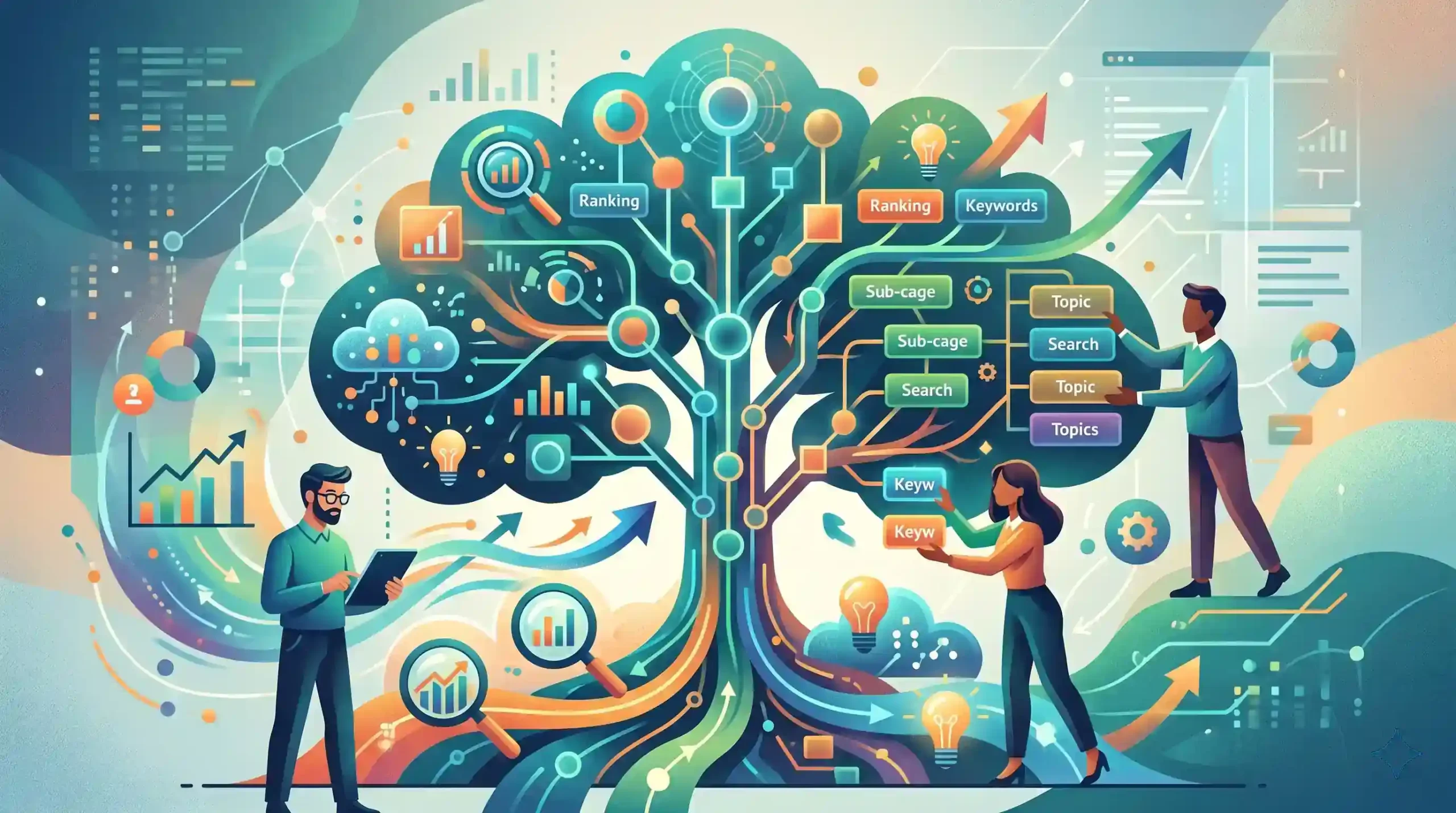 📊 ارزیابی و دستهبندی کلمات کلیدی برای ساختار درختی سایت