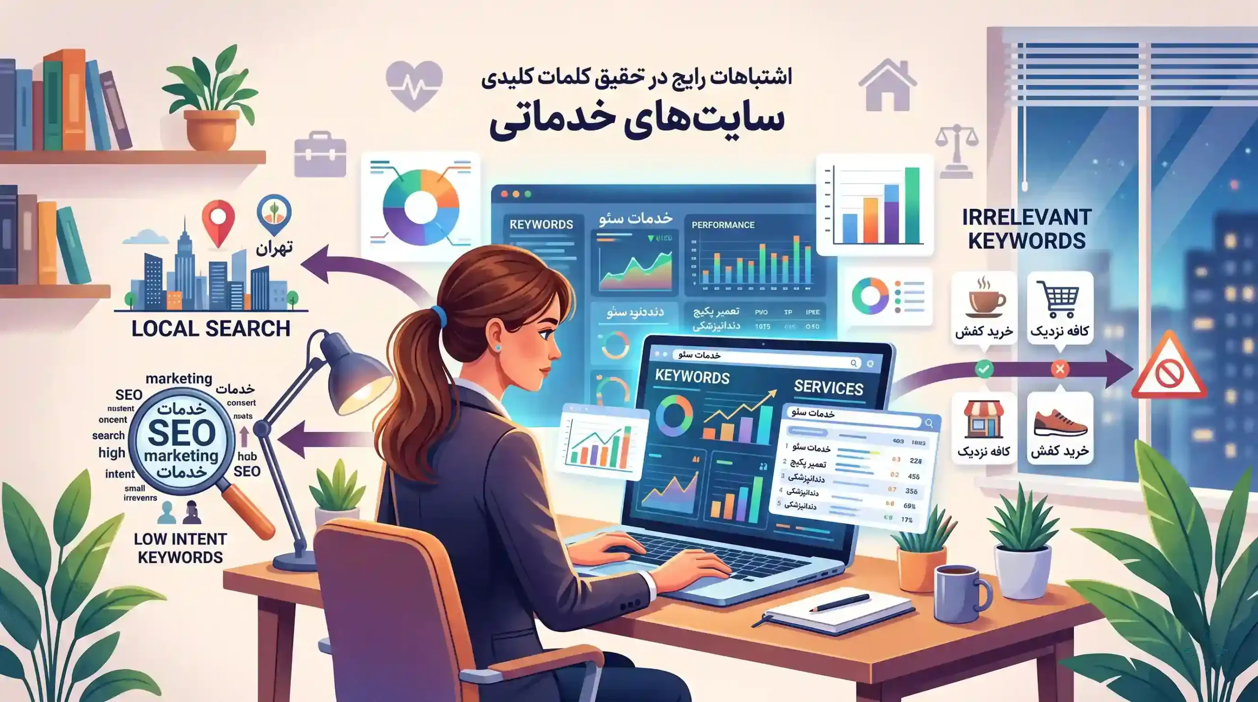💡 اشتباهات رایج در تحقیق کلمات کلیدی سایت‌های خدماتی