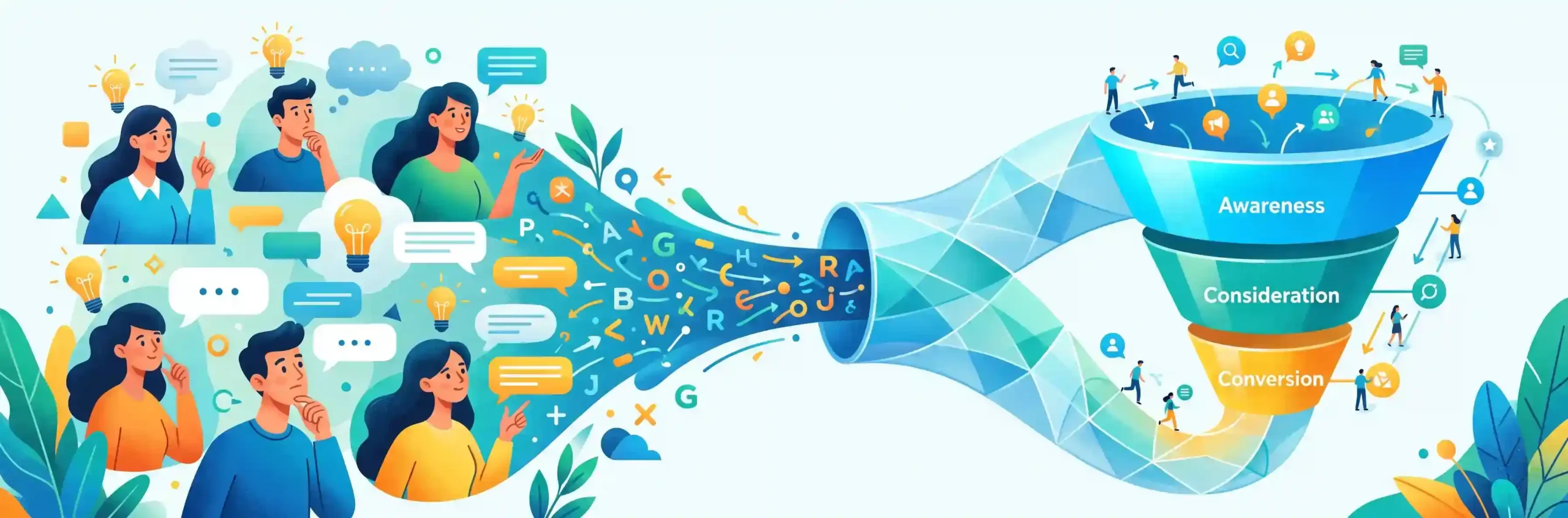 🤝 همسوسازی کلمات کلیدی با نیاز مخاطب و قیف فروش