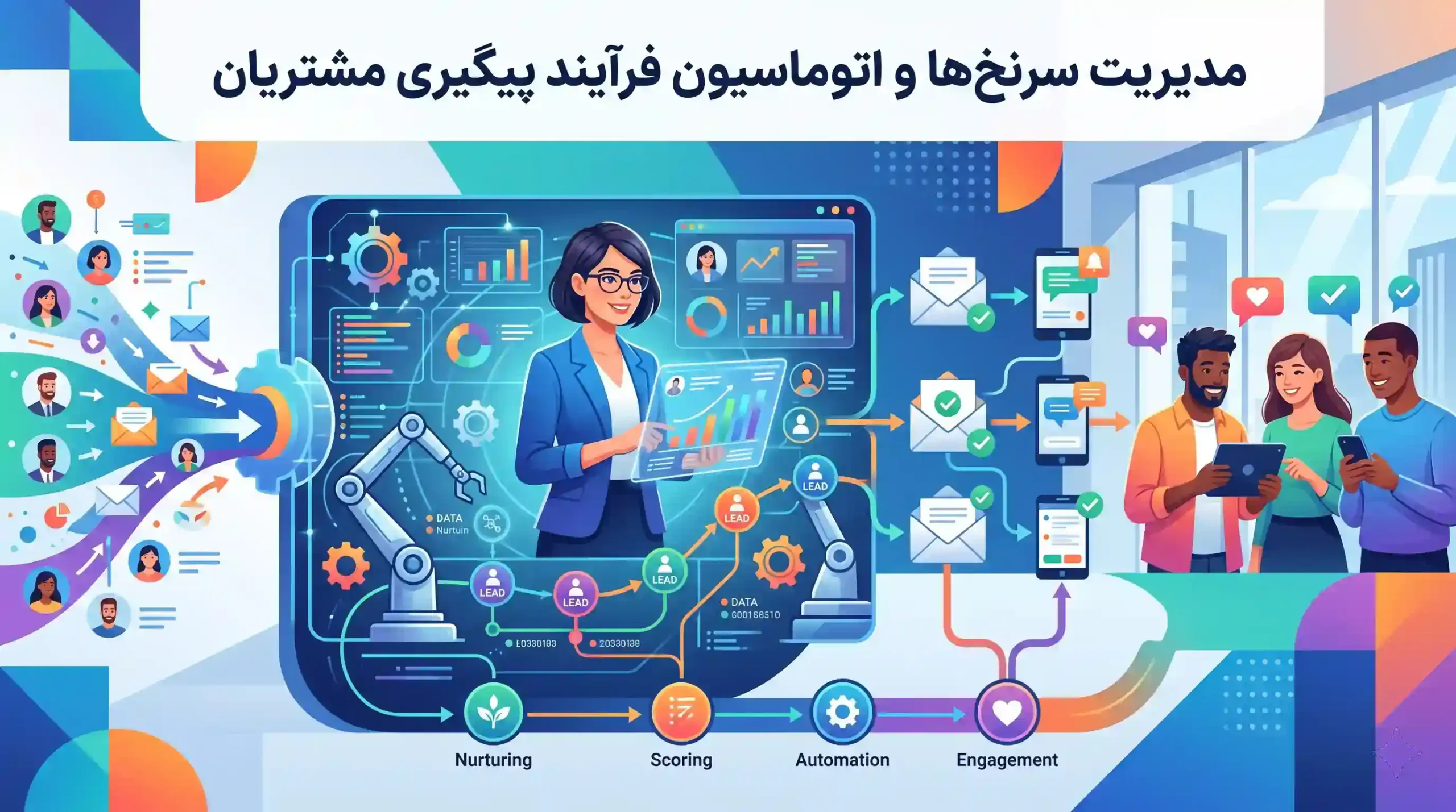📈 مدیریت سرنخها و اتوماسیون فرآیند پیگیری مشتریان