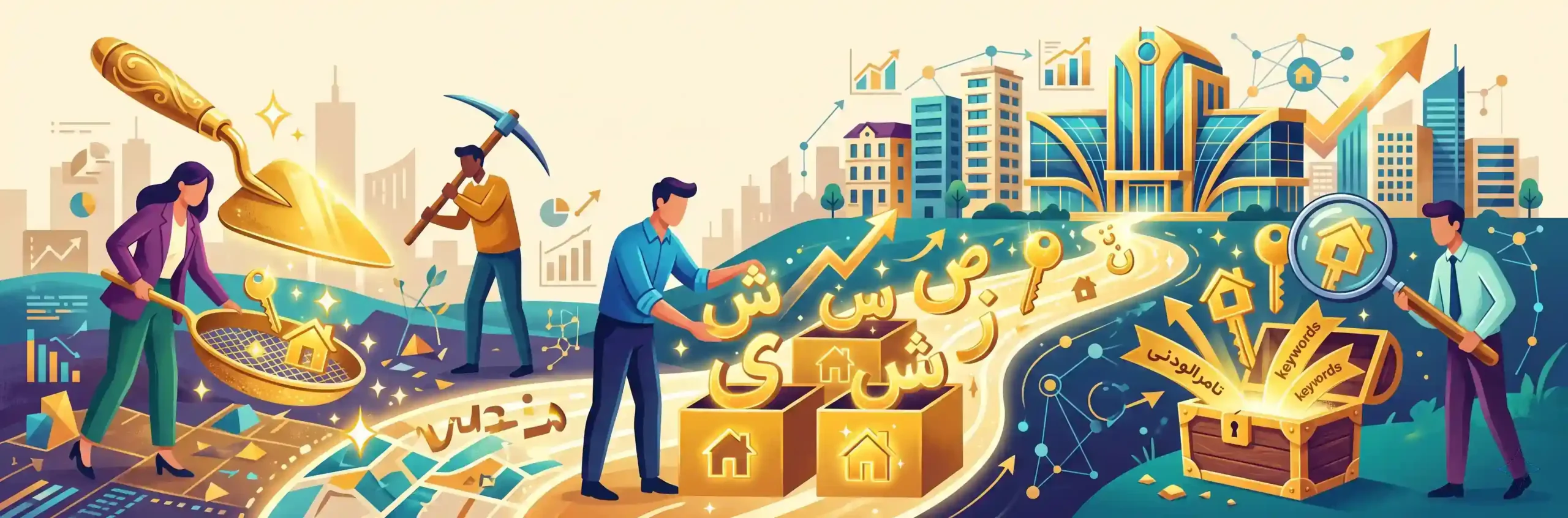 💎 استخراج کلمات کلیدی طلایی برای خرید و فروش ملک