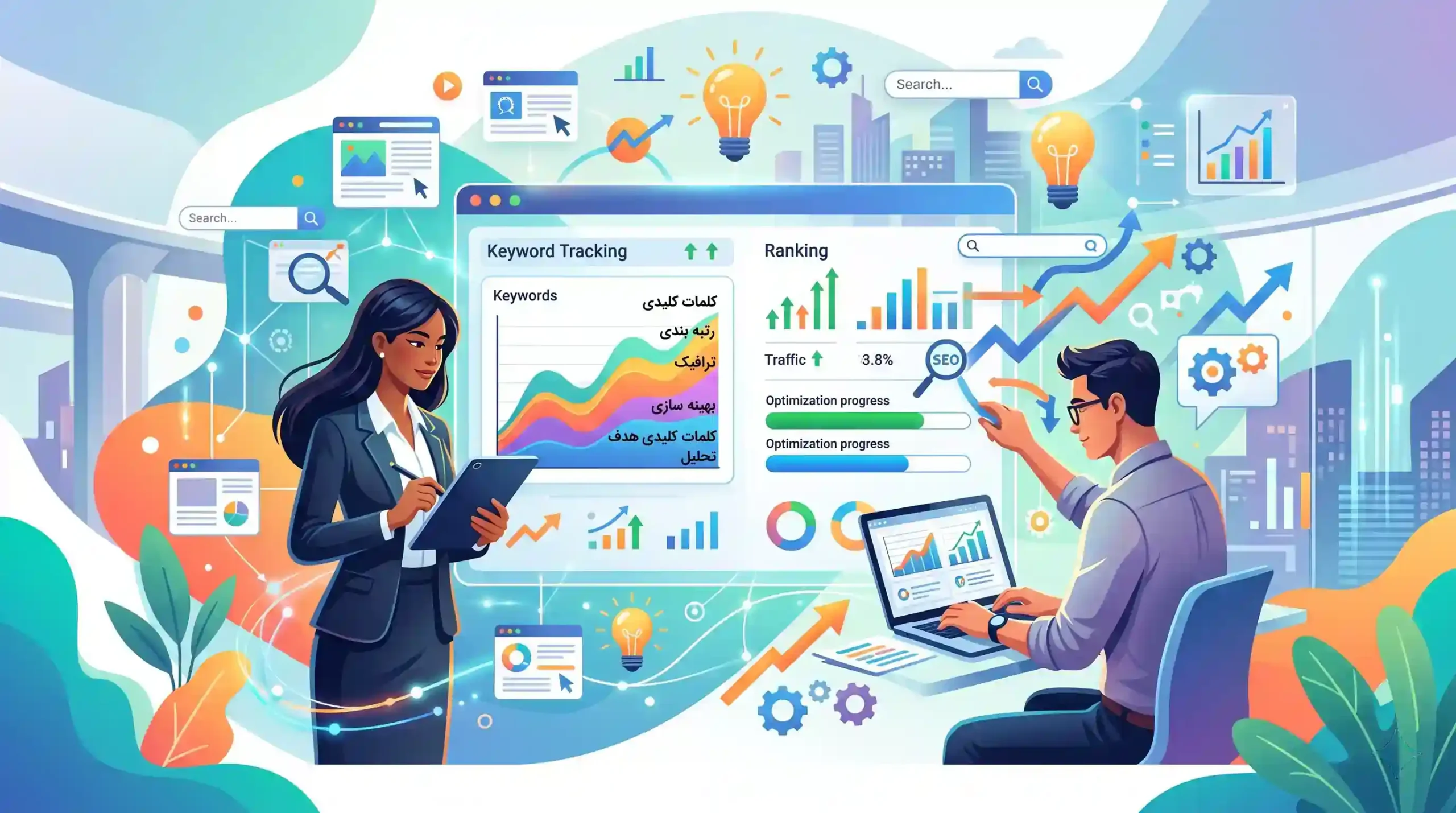 📈 مانیتورینگ منظم کلمات کلیدی و بهینهسازی مداوم