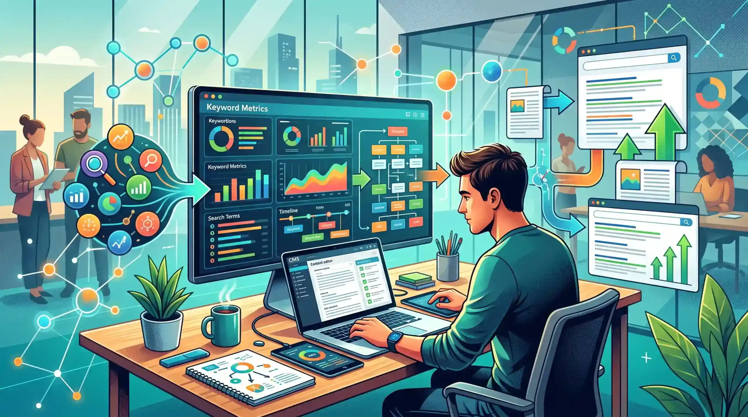 🚀 پیاده‌سازی نتایج تحقیق کلمات کلیدی در تولید محتوا و سئو سایت