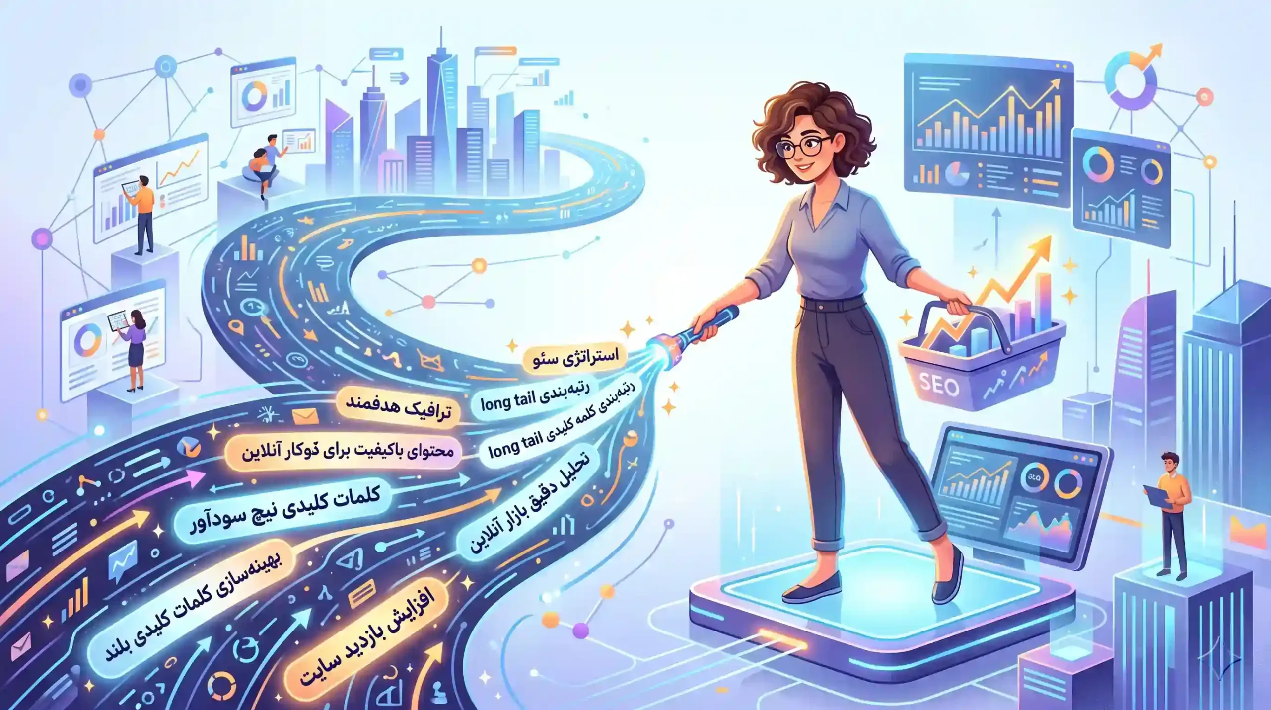 📈 استخراج کلمات کلیدی دم‌دراز با ارزش بالا