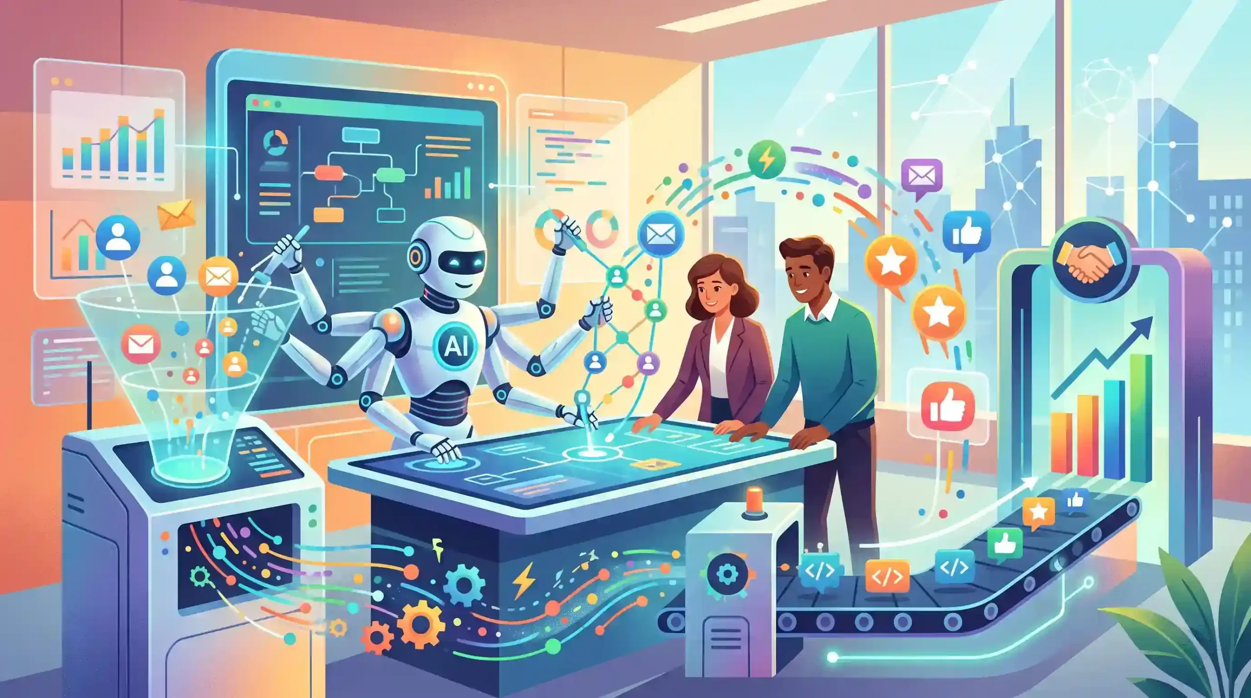 🧠 ترکیب هوش مصنوعی و اتوماسیون در مدیریت سرنخها