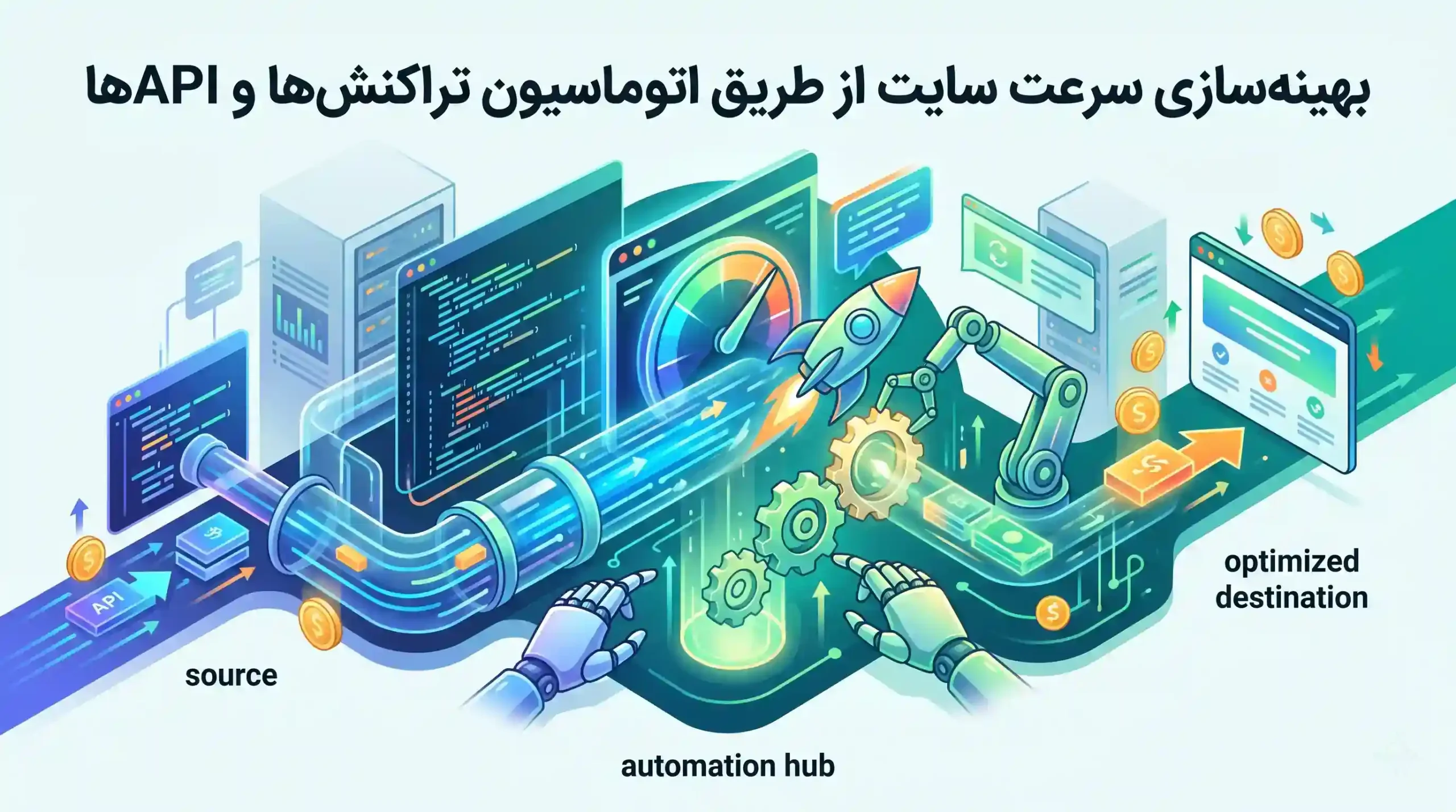 ⚡ بهینهسازی سرعت سایت از طریق اتوماسیون تراکنشها و APIها