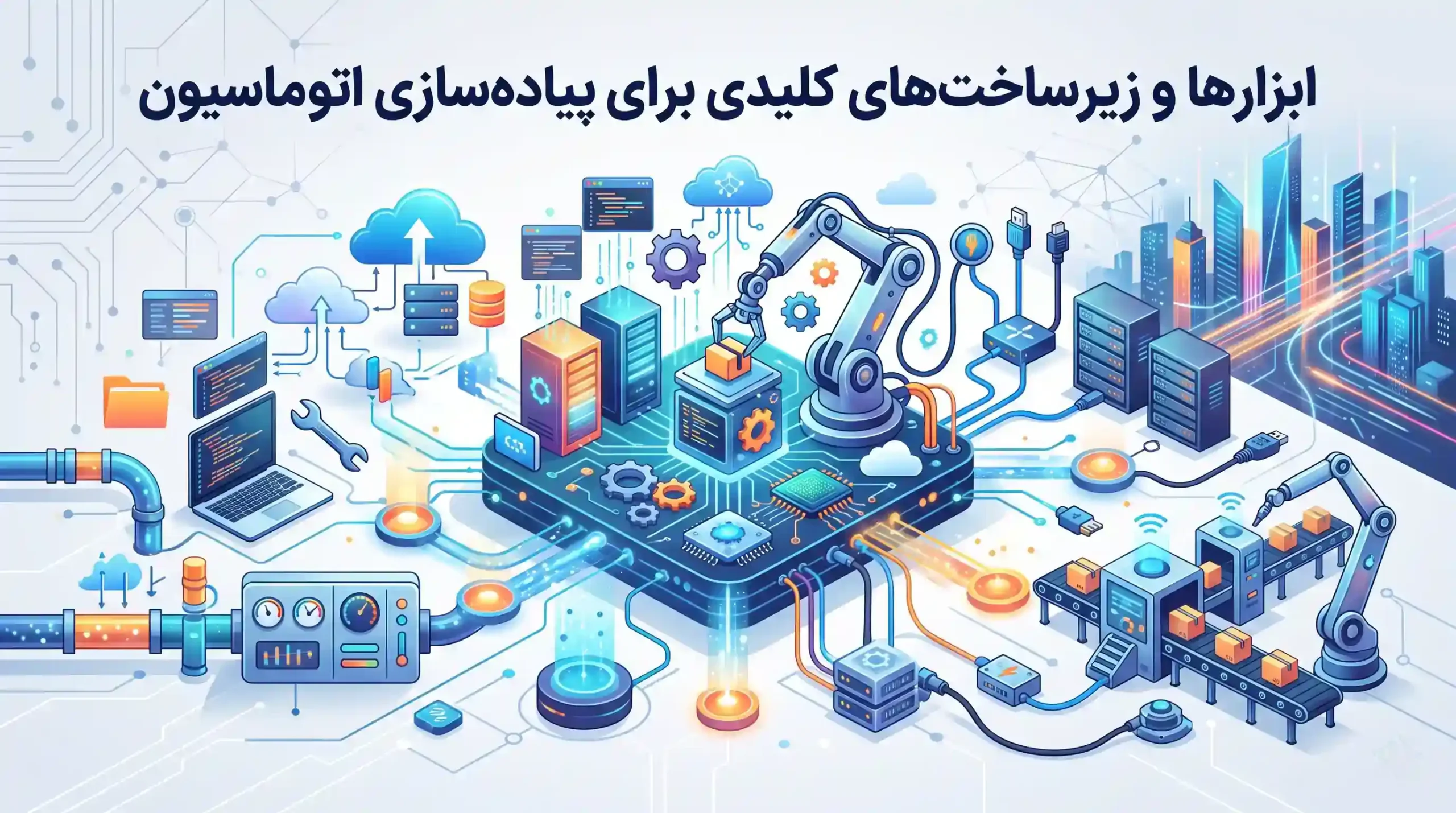 🛠️ ابزارها و زیرساختهای کلیدی برای پیادهسازی اتوماسیون