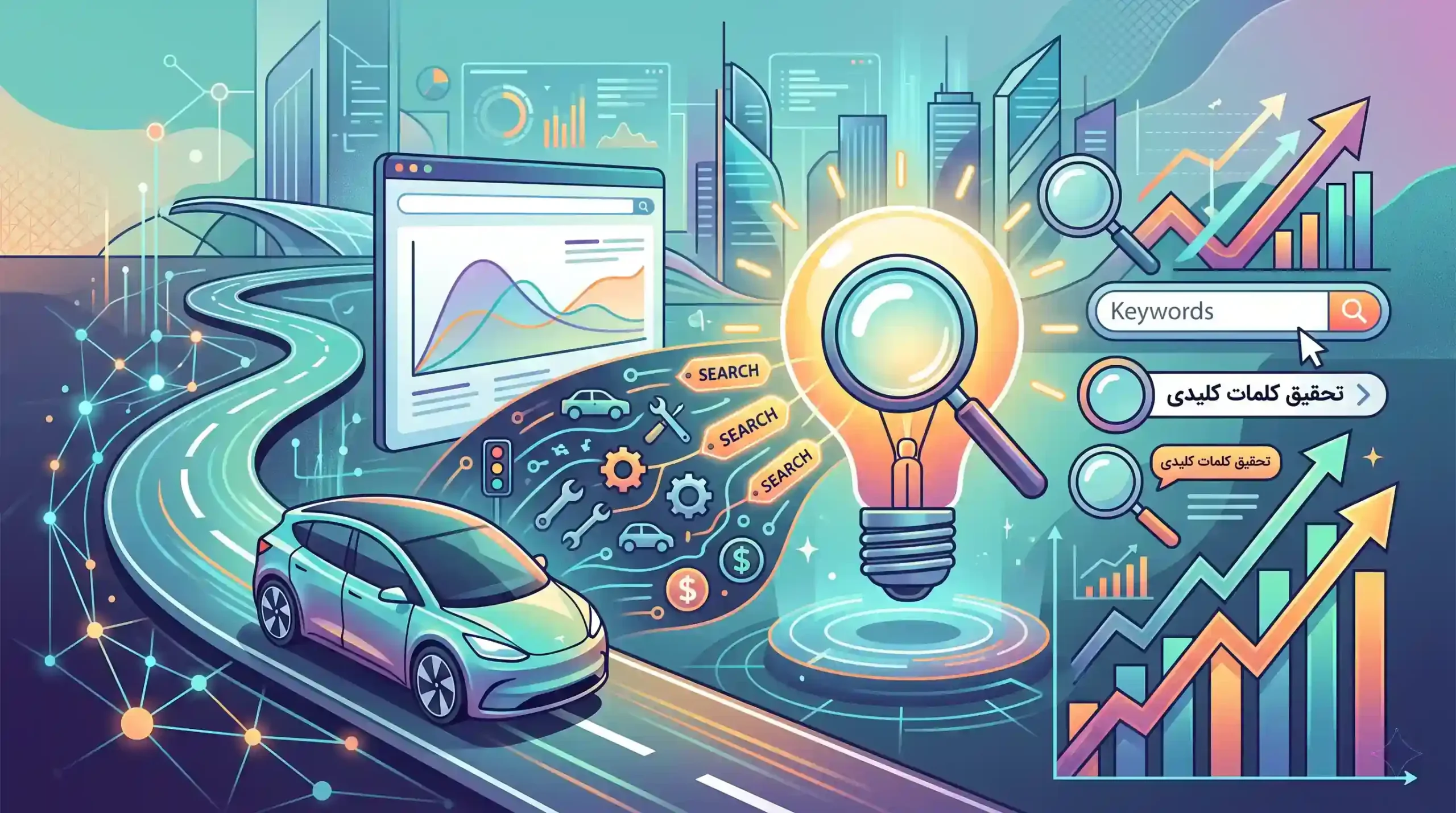 🚗 اهمیت تحقیق کلمات کلیدی در صنعت خودرو و بازاریابی دیجیتال