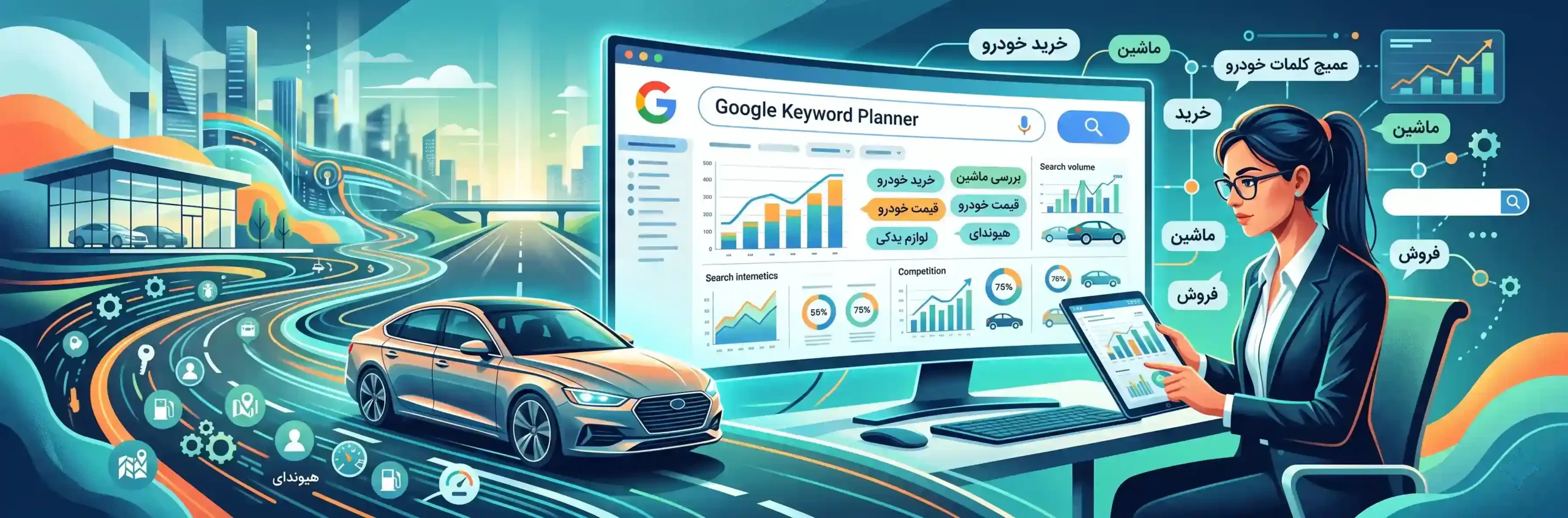 🔍 گام اول در تحقیق کلمات کلیدی با گوگل کیورد ریسرچ برای سایت خودرو