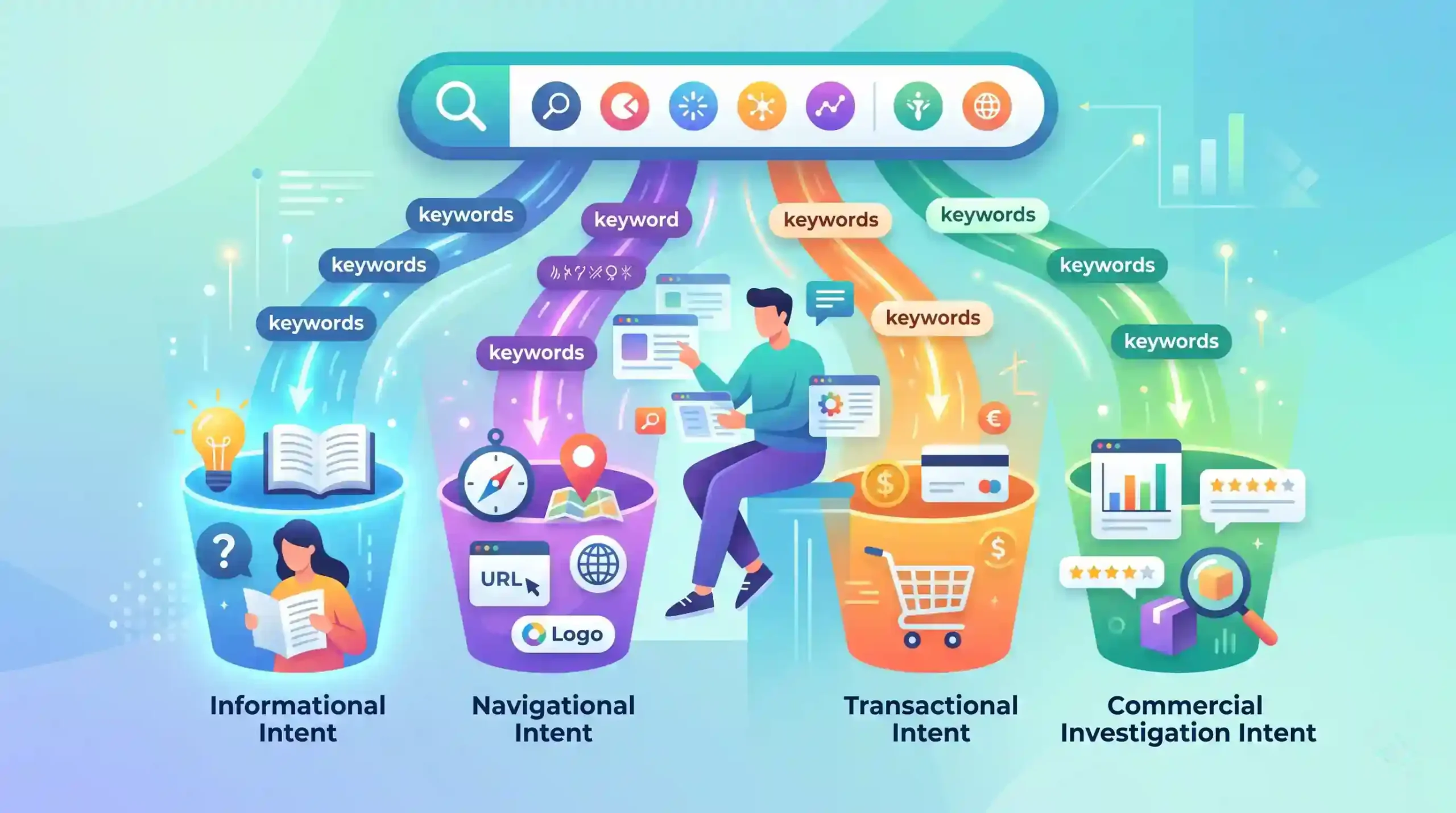 🎯 دستهبندی کلمات کلیدی بر اساس قصد کاربر (Search Intent)