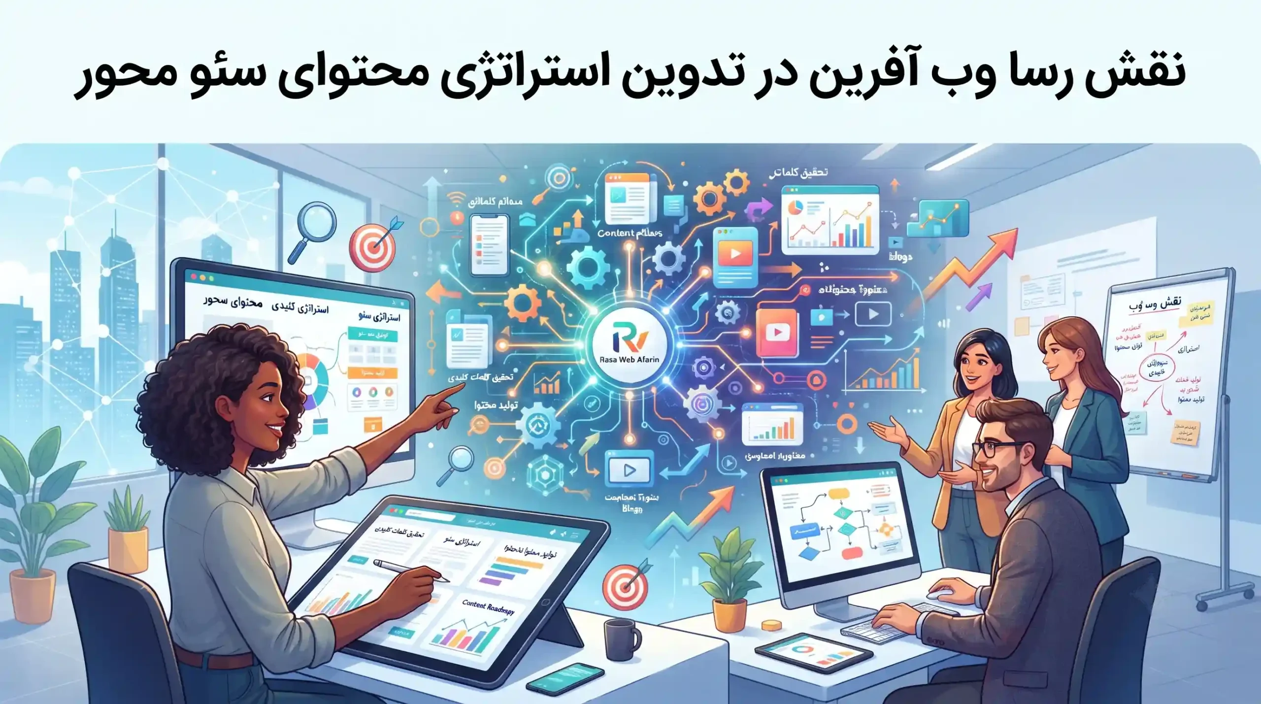 🚀 نقش رسا وب آفرین در تدوین استراتژی محتوای سئو محور