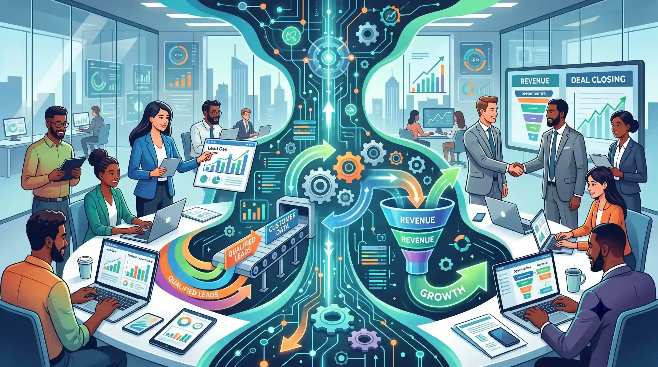 👥 همراستایی بازاریابی و فروش در بستر اتوماسیون