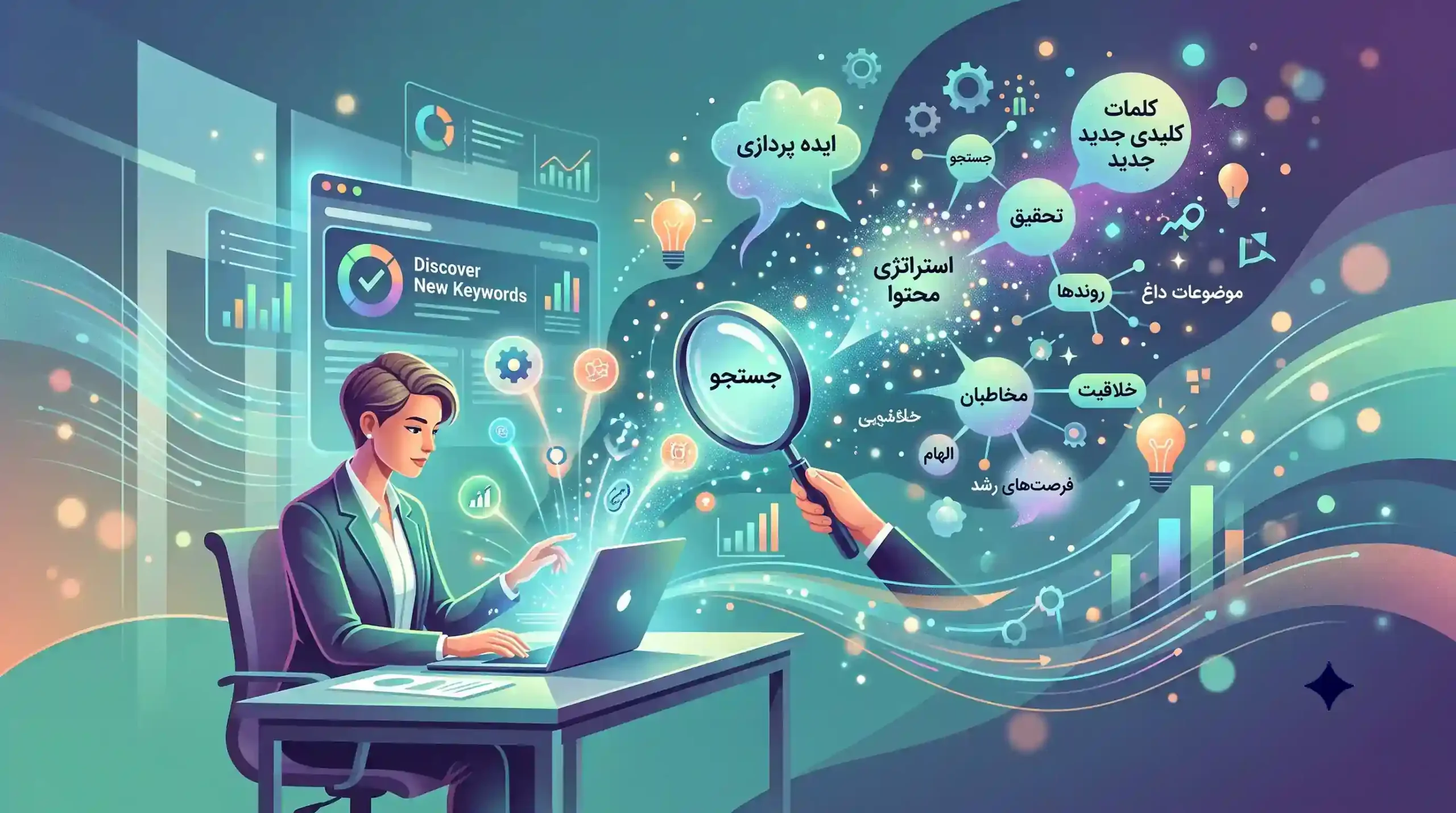 🔍 بررسی بخش Discover New Keywords برای ایده پردازی اولیه