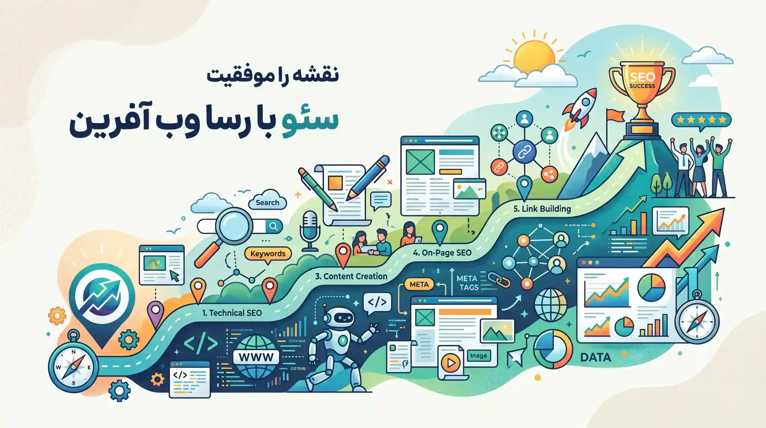 🤝 نقشه راه موفقیت سئو با رسا وب آفرین