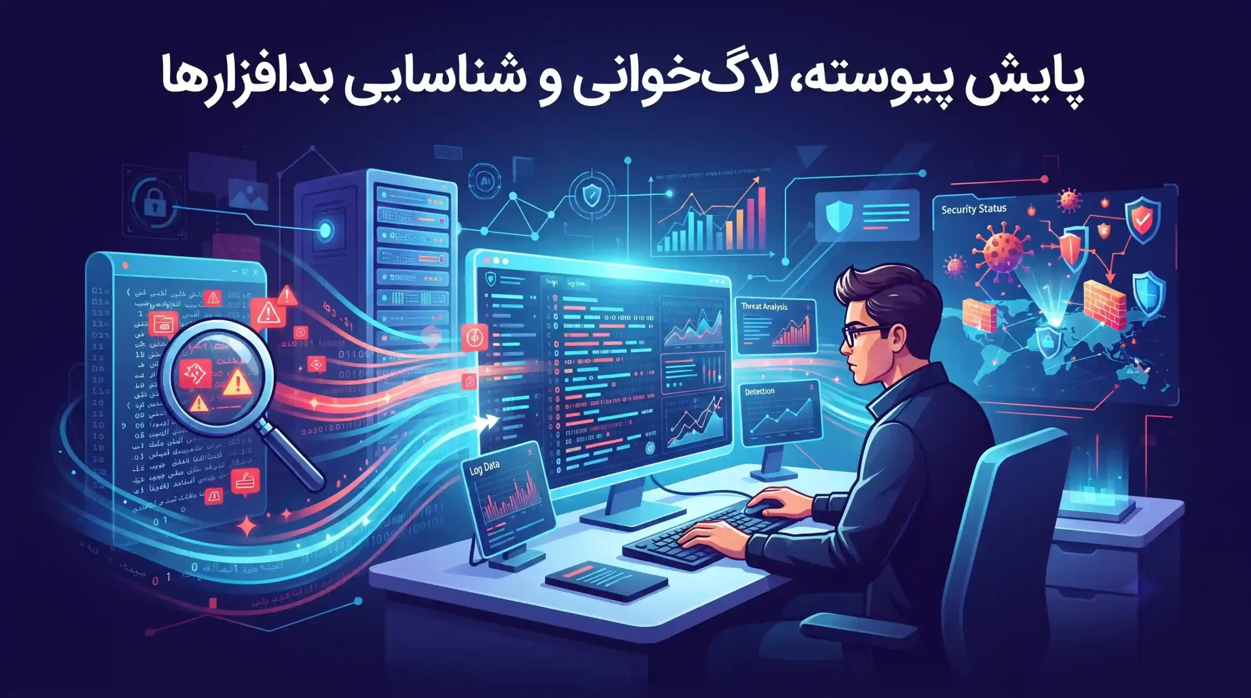🔍 پایش پیوسته، لاگخوانی و شناسایی بدافزارها