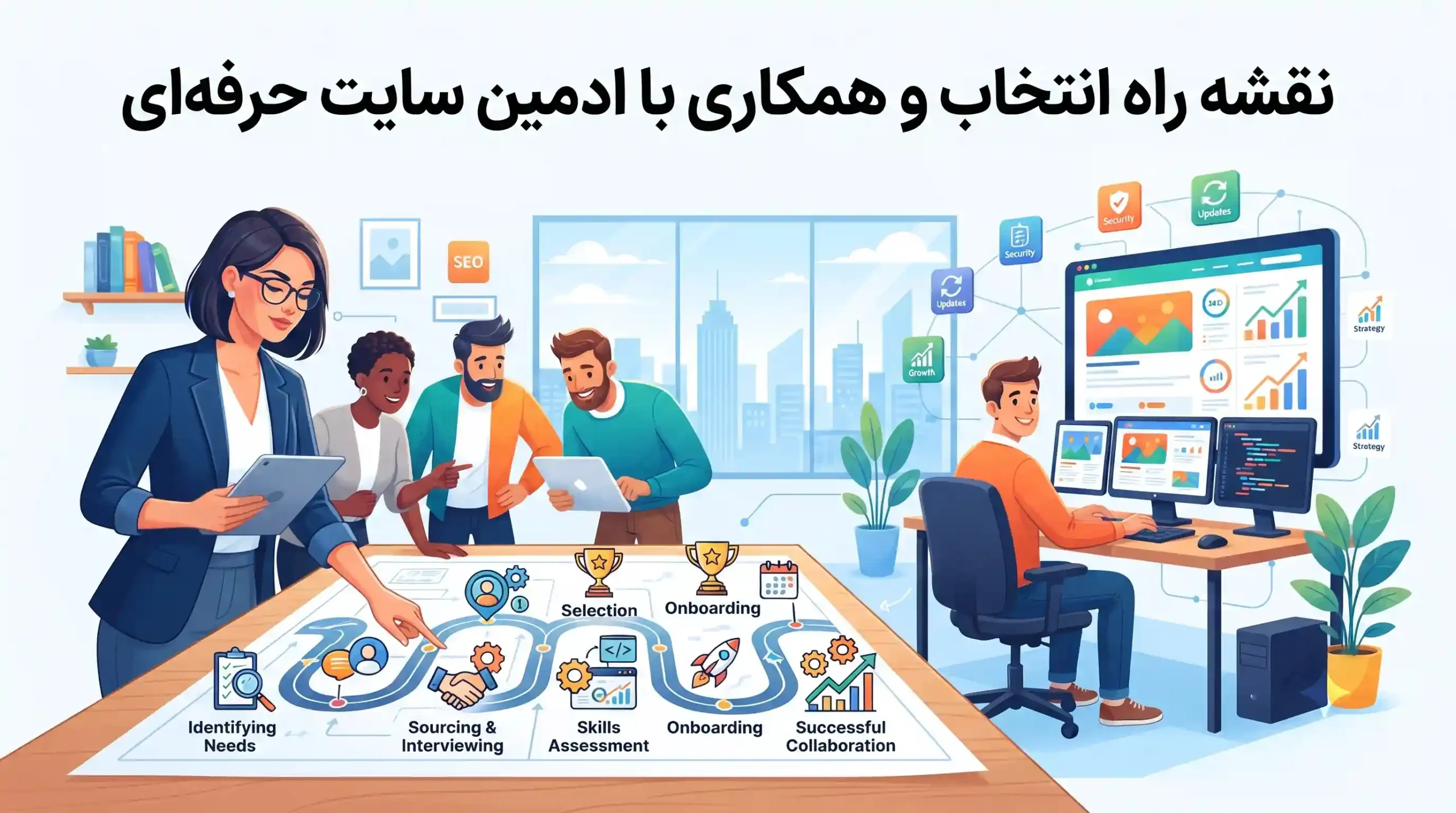 🚀 نقشه راه انتخاب و همکاری با ادمین سایت حرفهای