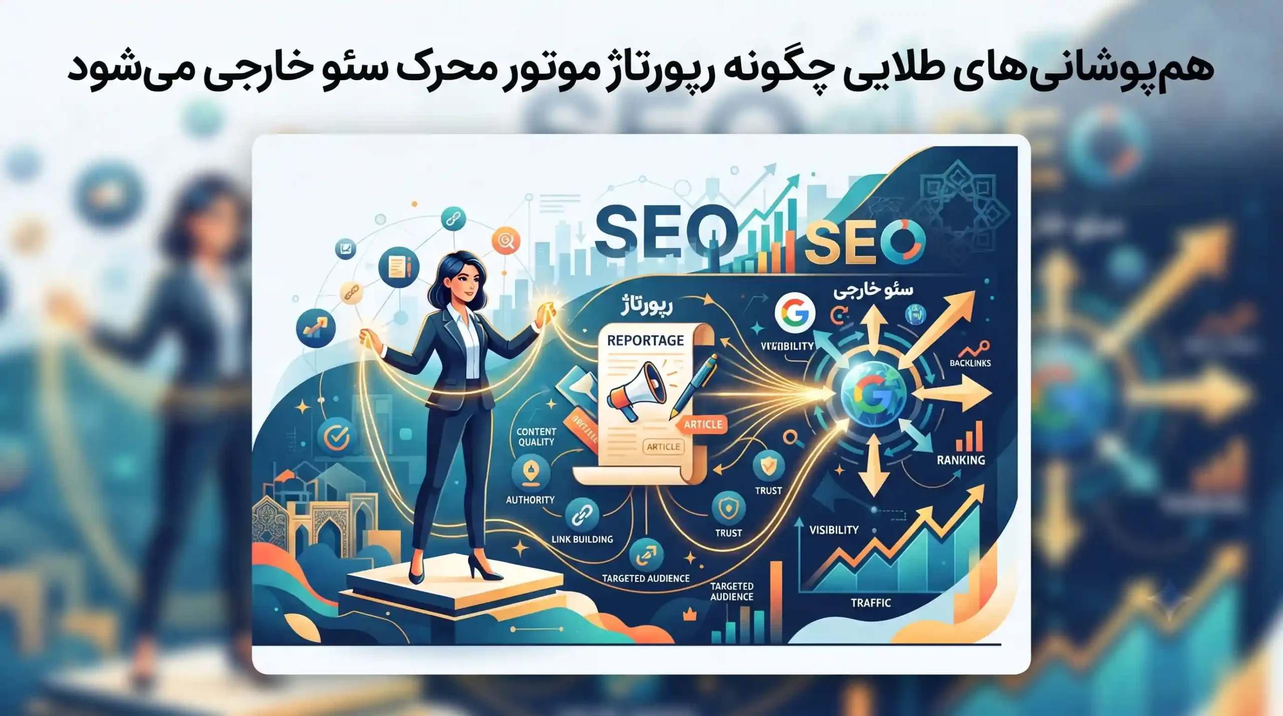 🤝 هم‌پوشانی‌های طلایی چگونه رپورتاژ موتور محرک سئو خارجی می‌شود