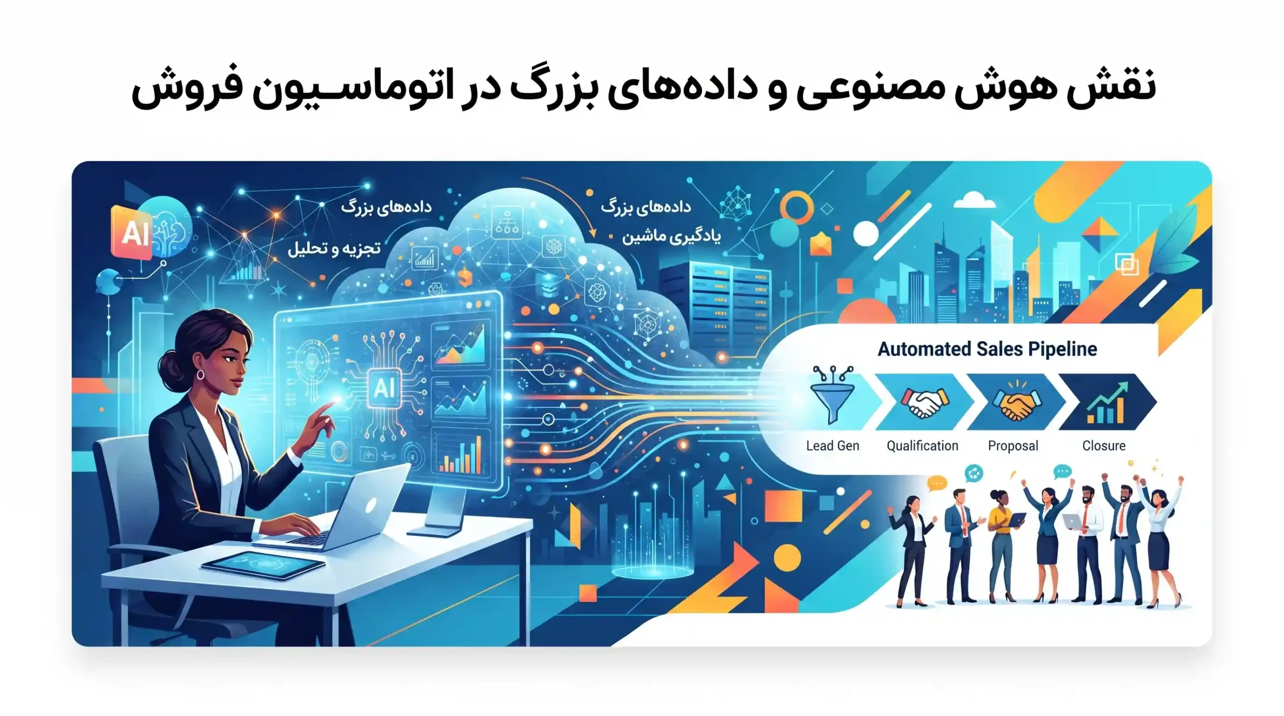 🧠 نقش هوش مصنوعی و دادههای بزرگ در اتوماسیون فروش