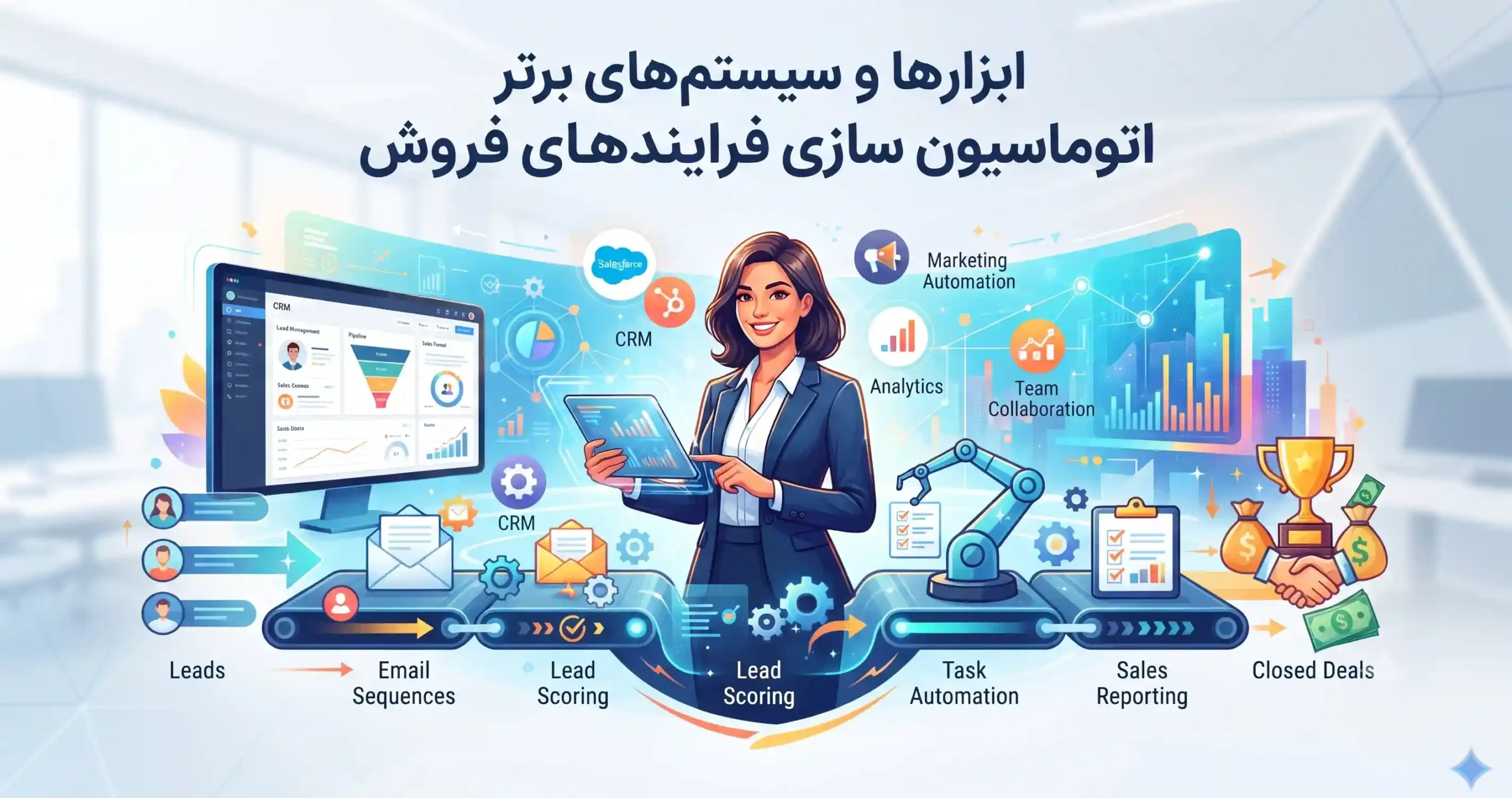 🛠️ ابزارها و سیستمهای برتر اتوماسیون سازی فرایندهای فروش