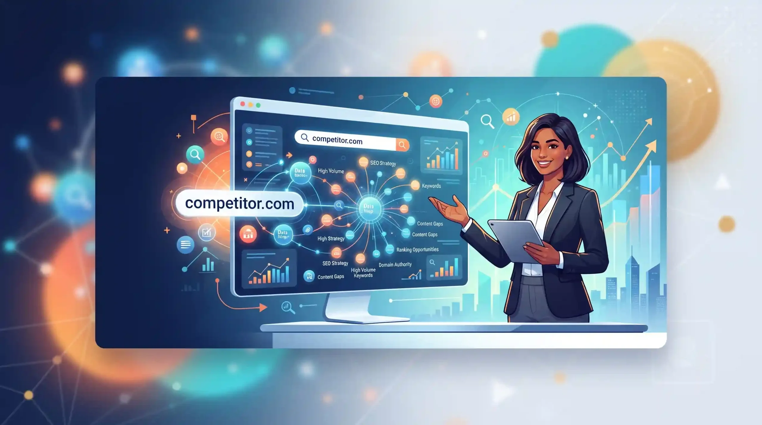 📈 تحلیل رقبای سرسخت با استفاده از قابلیت ورود دامنه در کیورد ریسرچ
