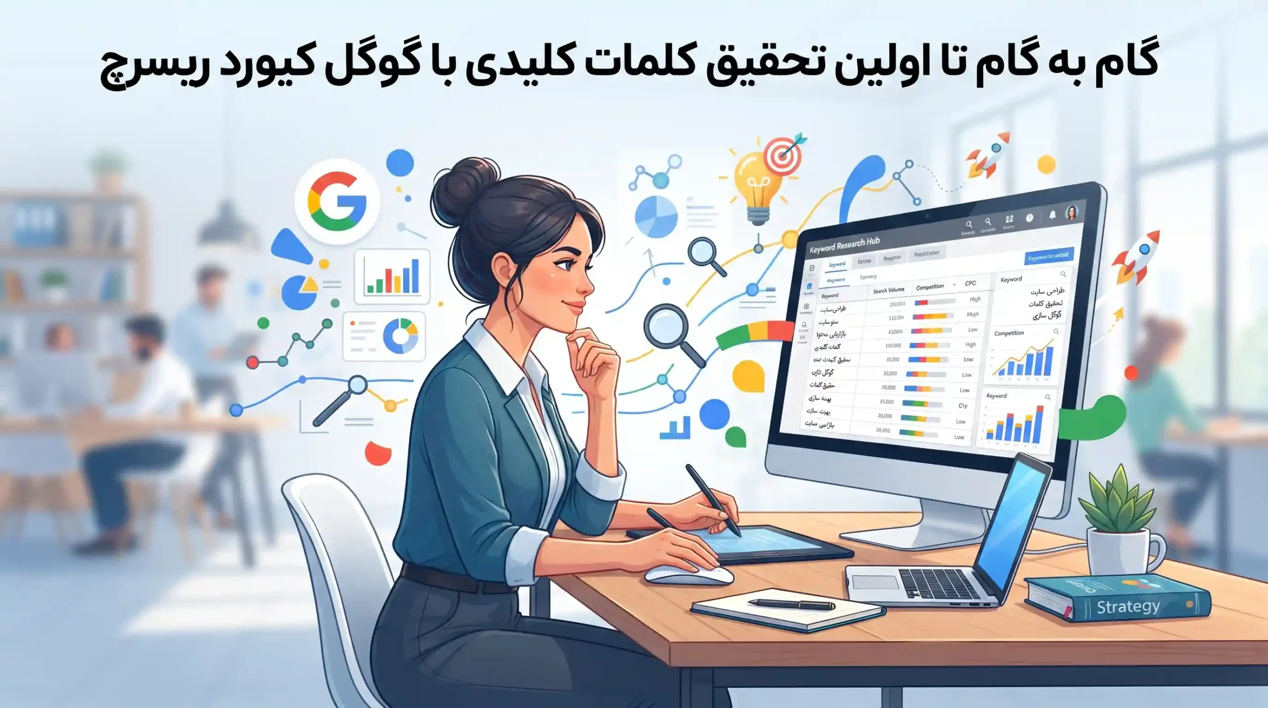 🎯 گام به گام تا اولین تحقیق کلمات کلیدی با گوگل کیورد ریسرچ