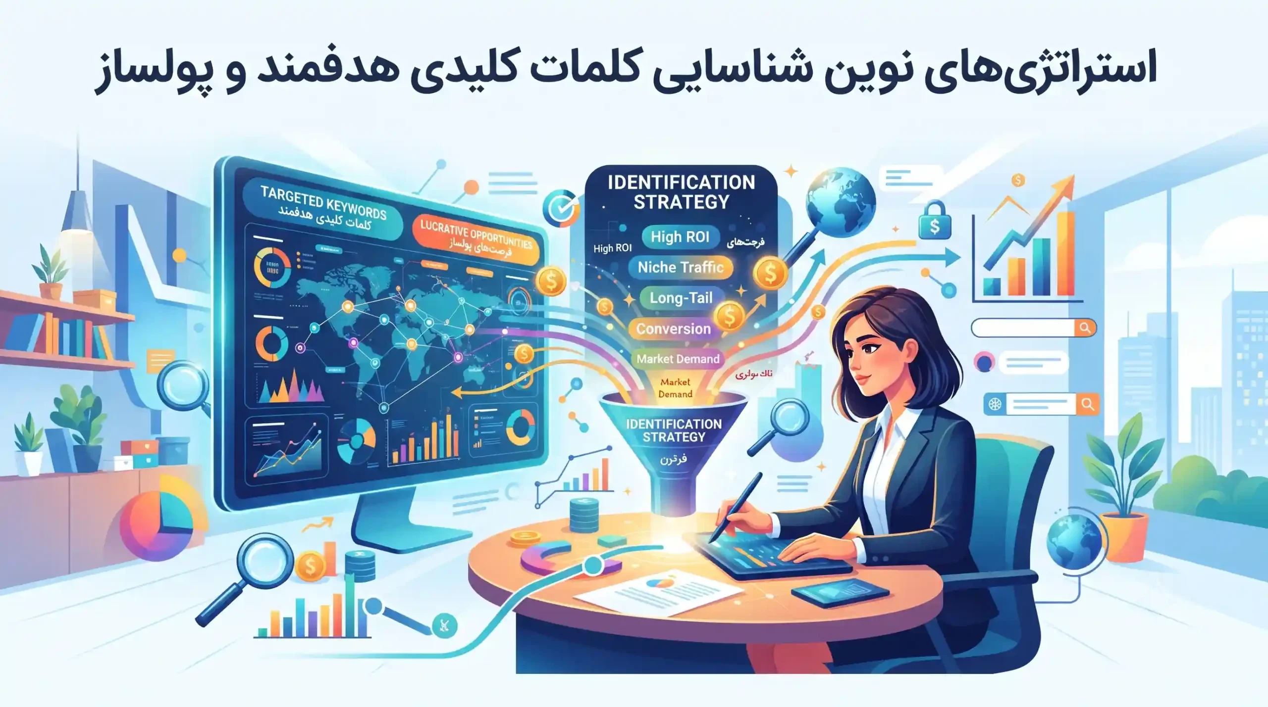 💡 استراتژی‌های نوین شناسایی کلمات کلیدی هدفمند و پولساز