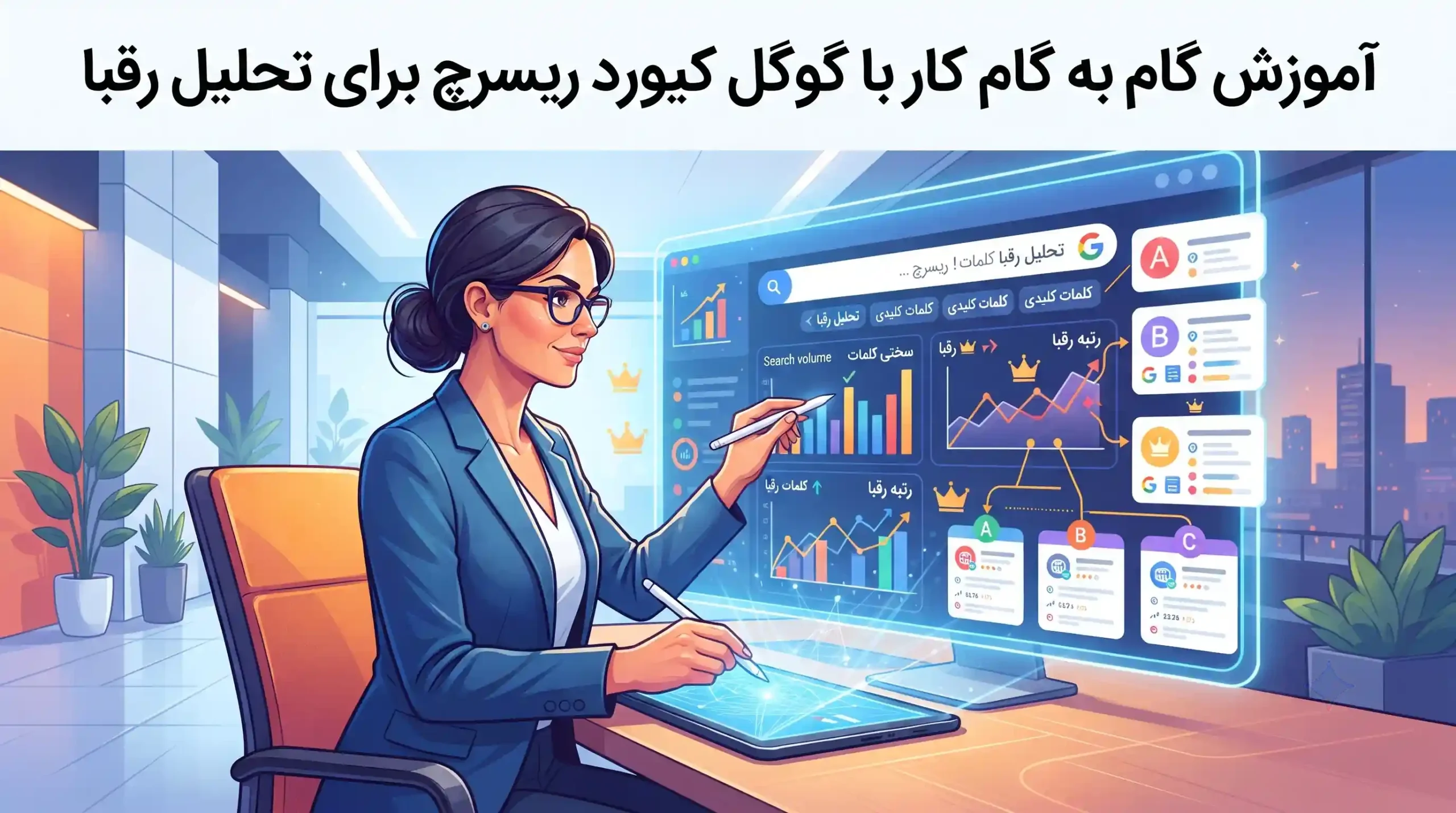 📊 آموزش گام به گام کار با گوگل کیورد ریسرچ برای تحلیل رقبا