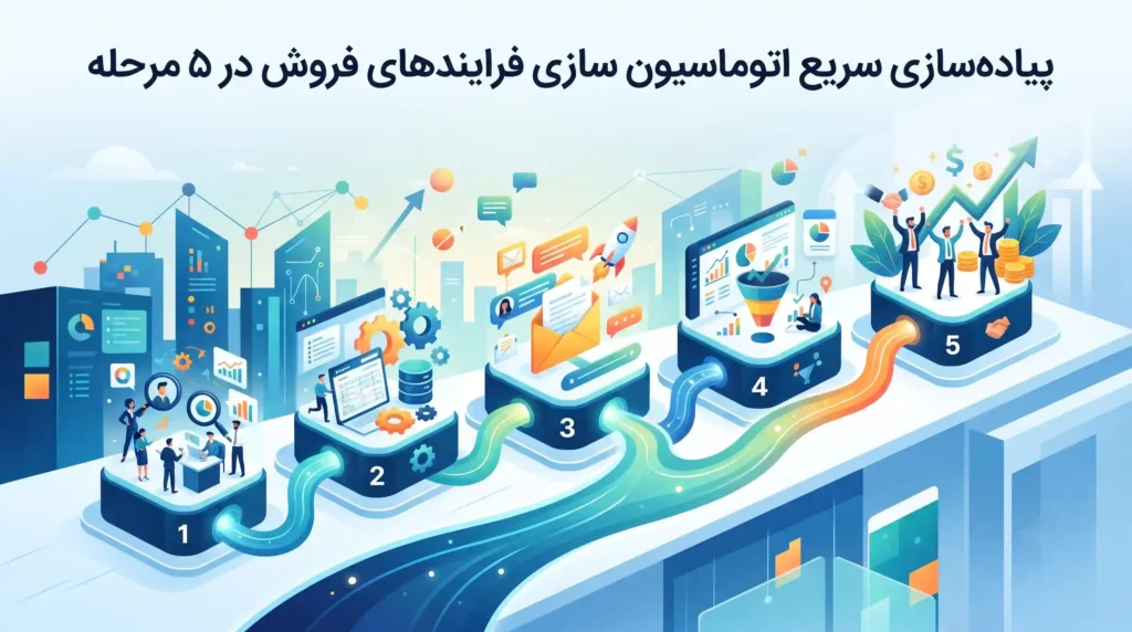 پیادهسازی سریع اتوماسیون سازی فرایندهای فروش در ۵ مرحله