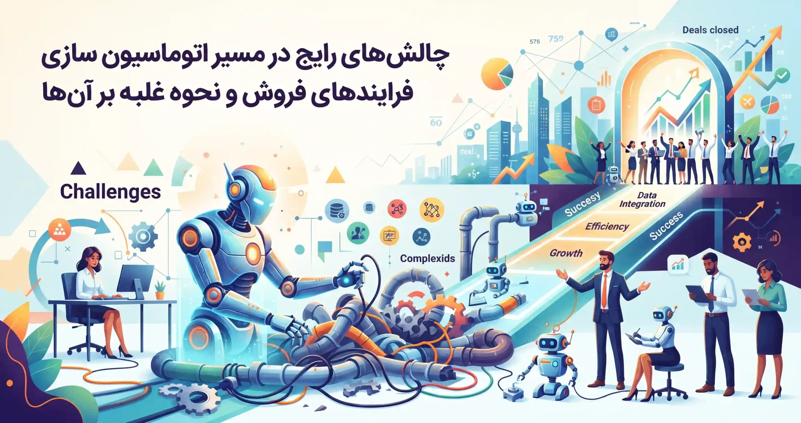 ⚠️ چالش‌های رایج در مسیر اتوماسیون سازی فرایندهای فروش و نحوه غلبه بر آن‌ها