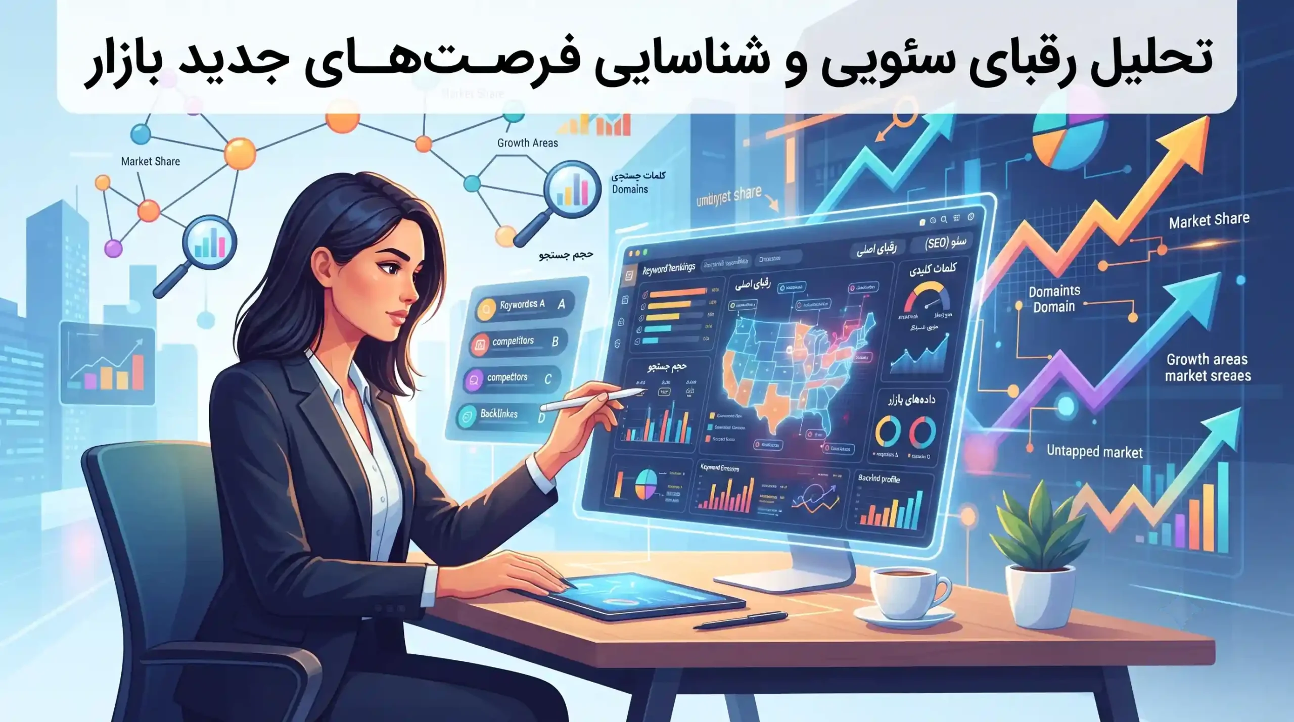 📈 تحلیل رقبای سئویی و شناسایی فرصتهای جدید بازار
