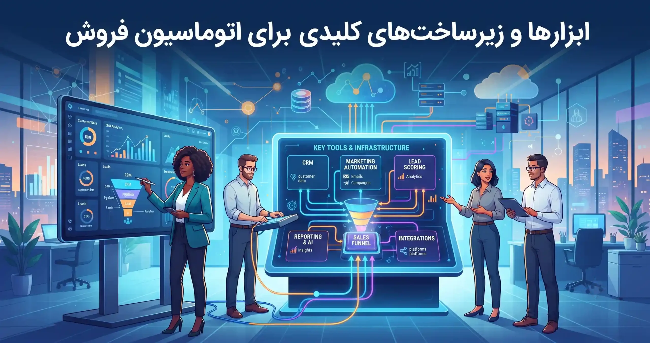 🛠️ ابزارها و زیرساخت‌های کلیدی برای اتوماسیون فروش
