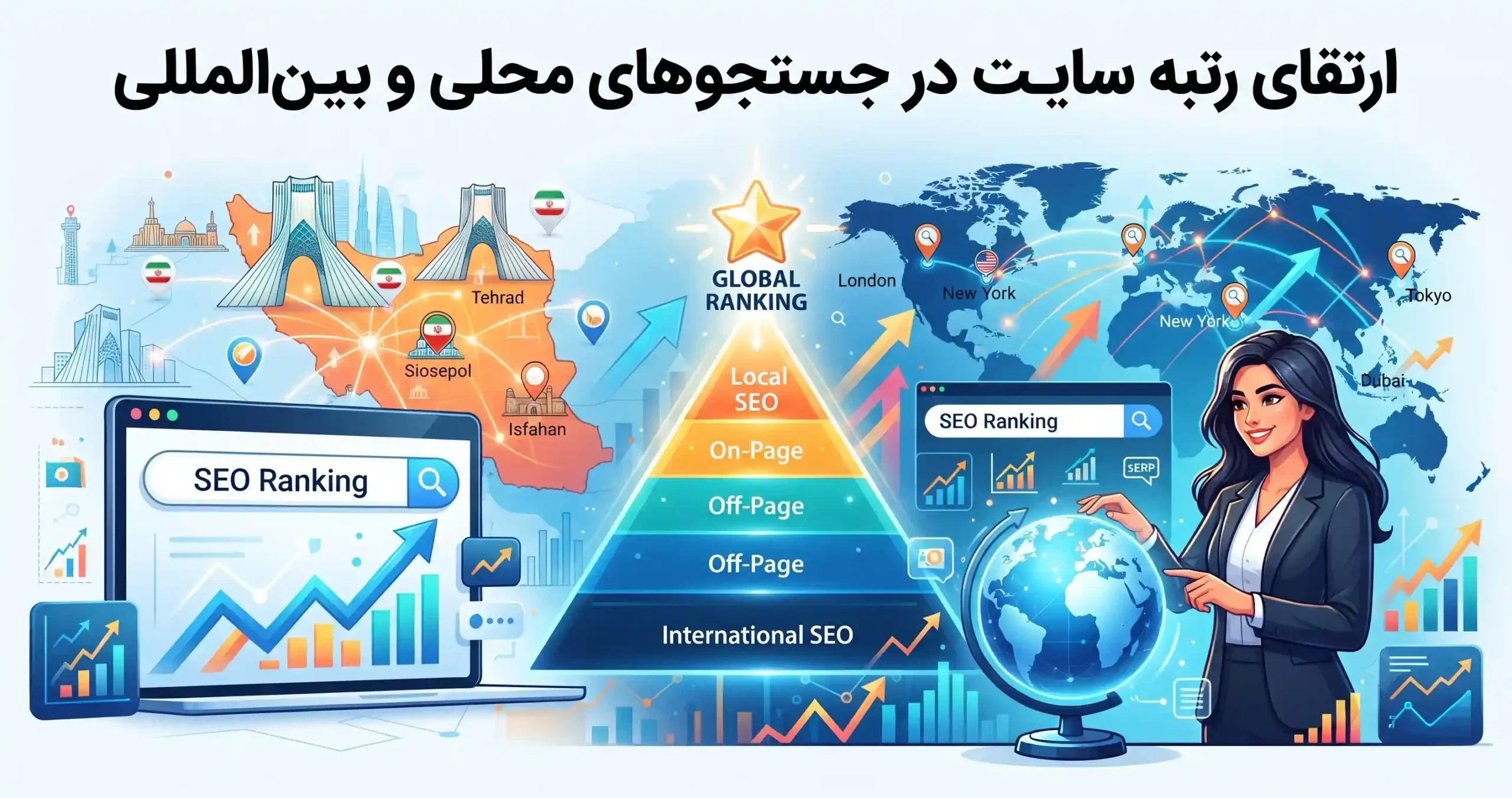 🚀 ارتقای رتبه سایت در جستجوهای محلی و بینالمللی