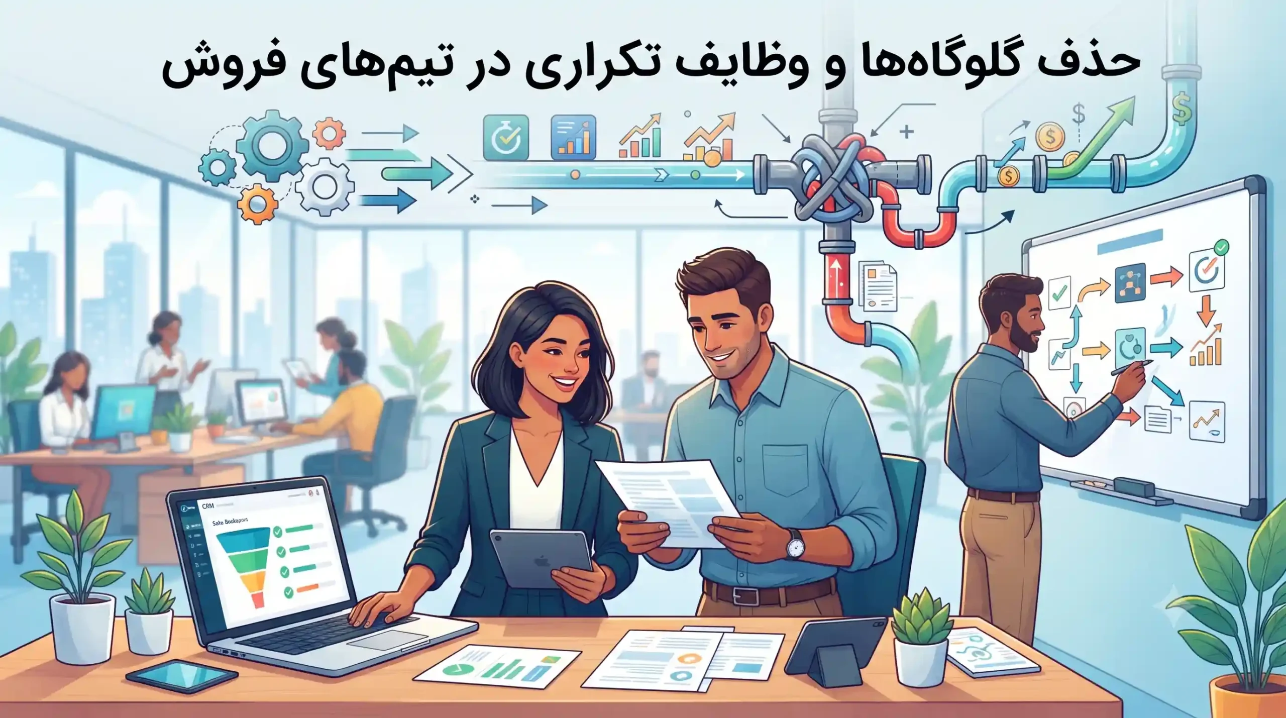 🤝 حذف گلوگاه‌ها و وظایف تکراری در تیم‌های فروش