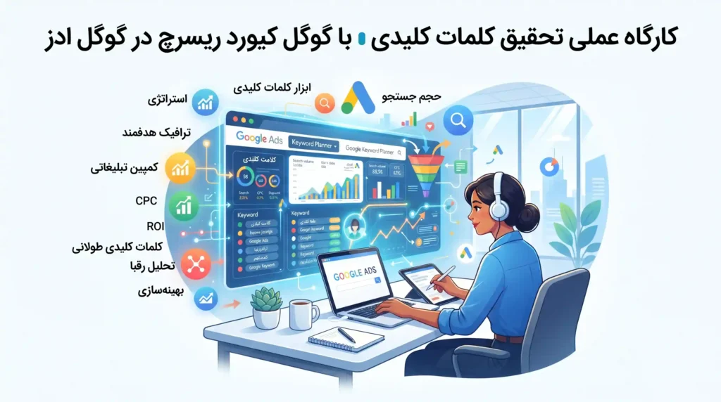 کارگاه عملی تحقیق کلمات کلیدی با گوگل کیورد ریسرچ در گوگل ادز