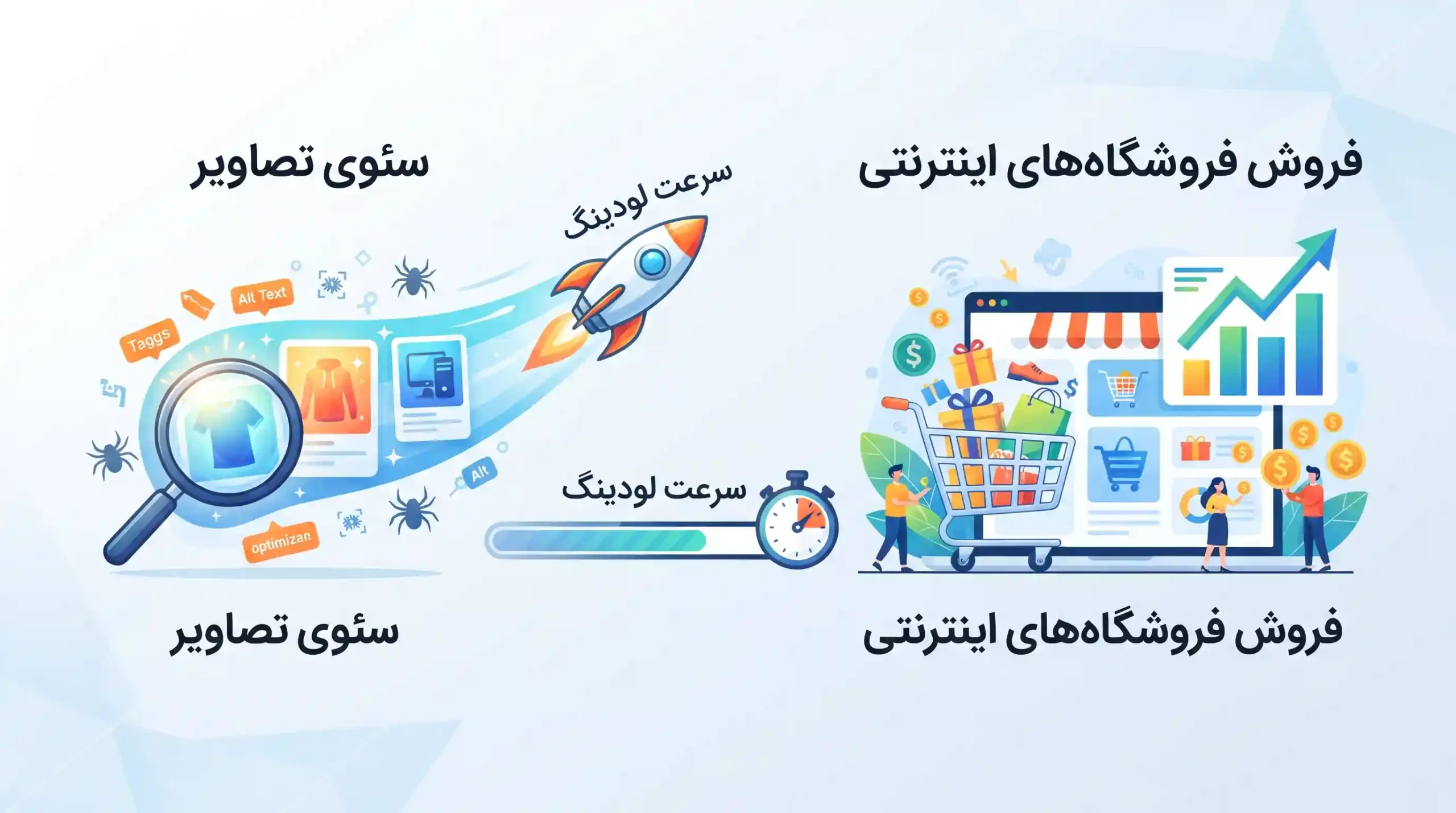 🔍 تاثیر سئوی تصاویر و سرعت لودینگ بر فروش فروشگاههای اینترنتی