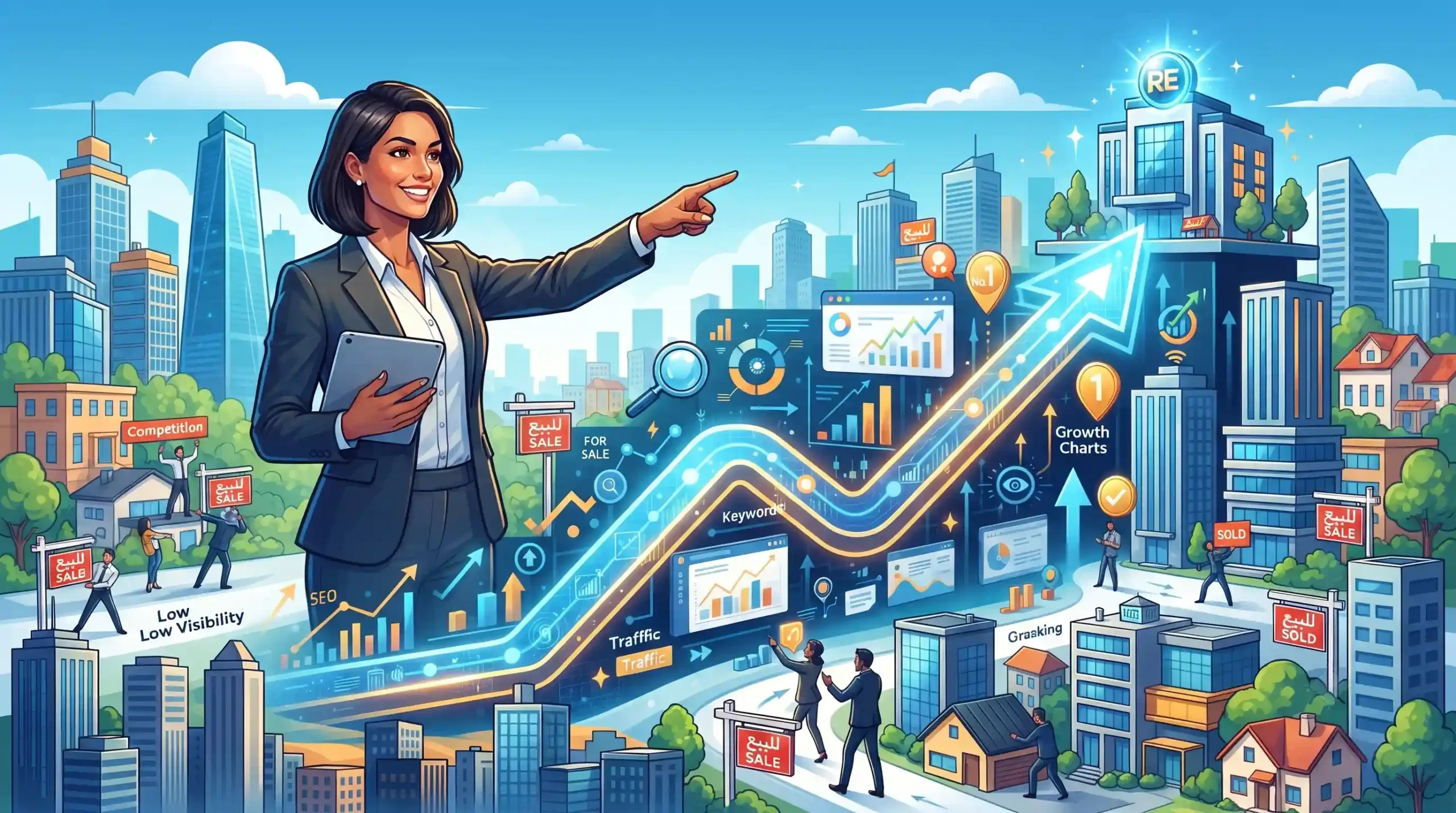 🏢 اهمیت حیاتی سئو در بازار رقابتی املاک