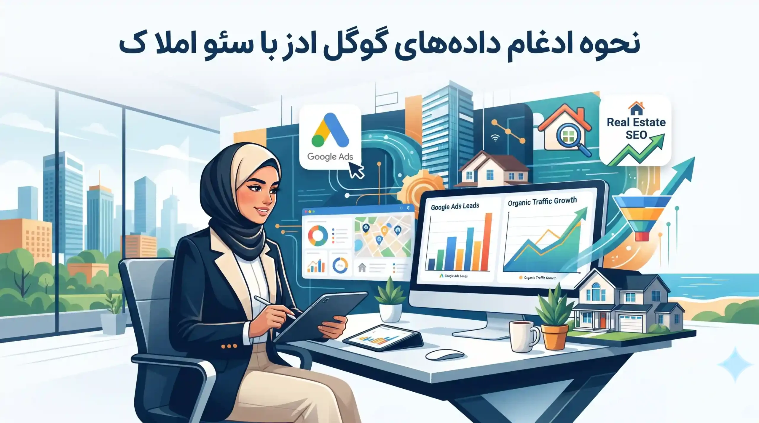 🛠️ نحوه ادغام دادههای گوگل ادز با سئو املاک