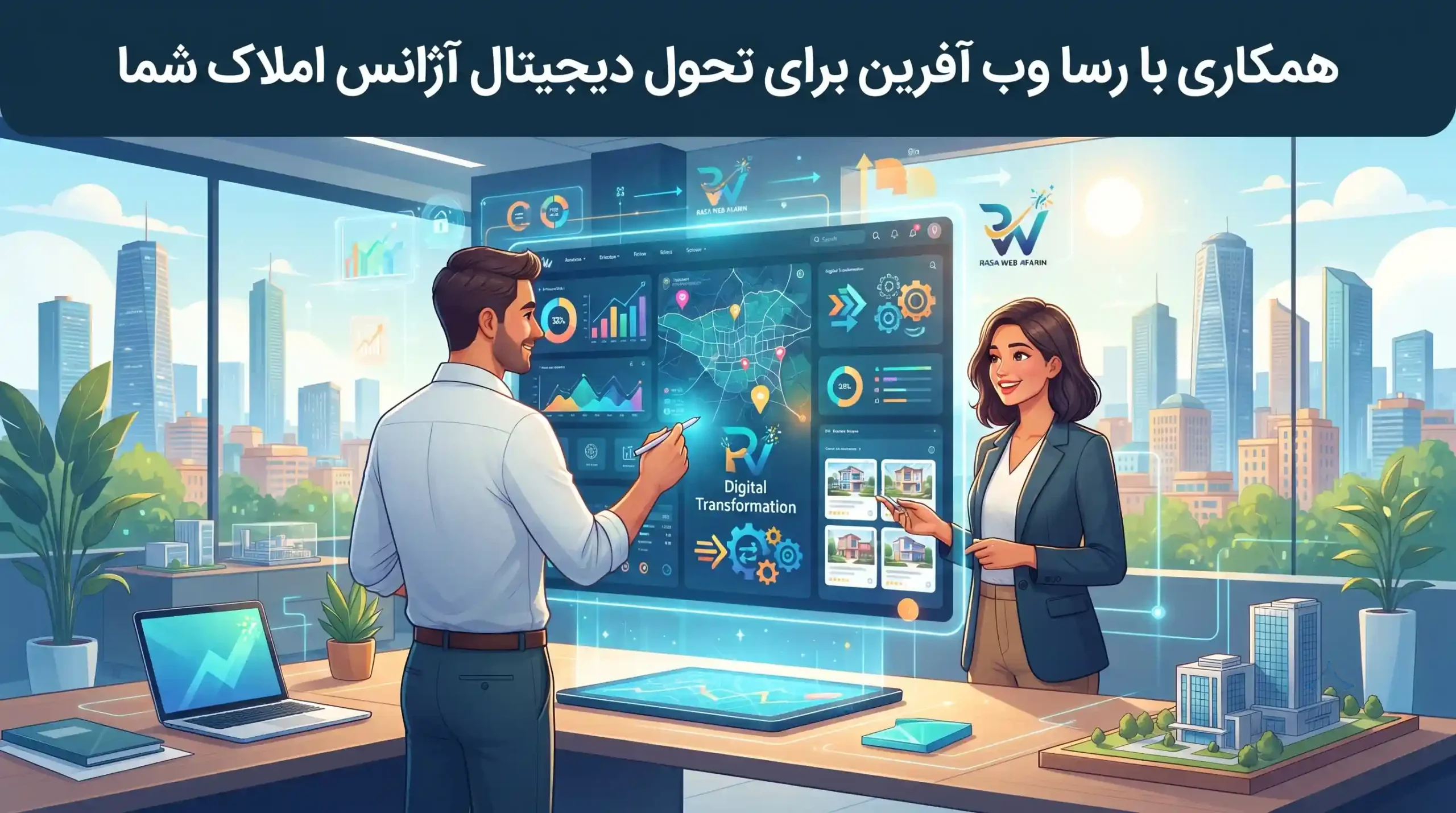 🤝 همکاری با رسا وب آفرین برای تحول دیجیتال آژانس املاک شما