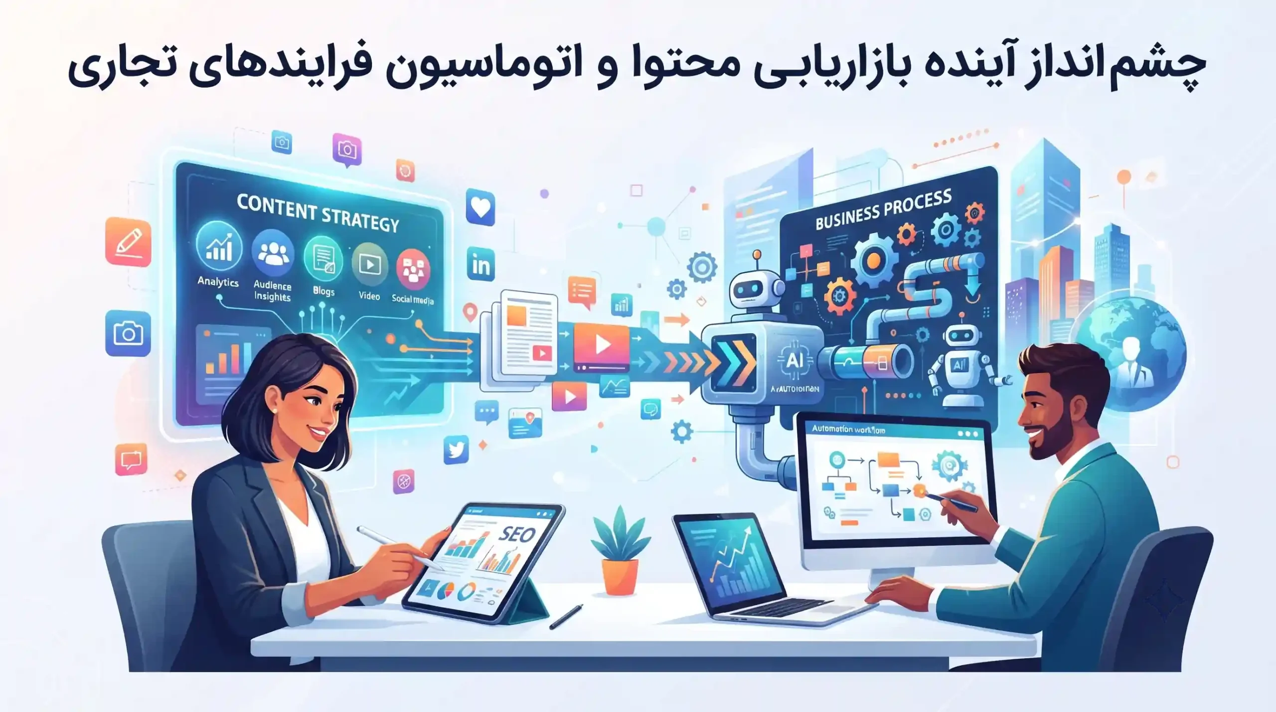 🔮 چشم انداز آینده بازاریابی محتوا و اتوماسیون فرایندهای تجاری