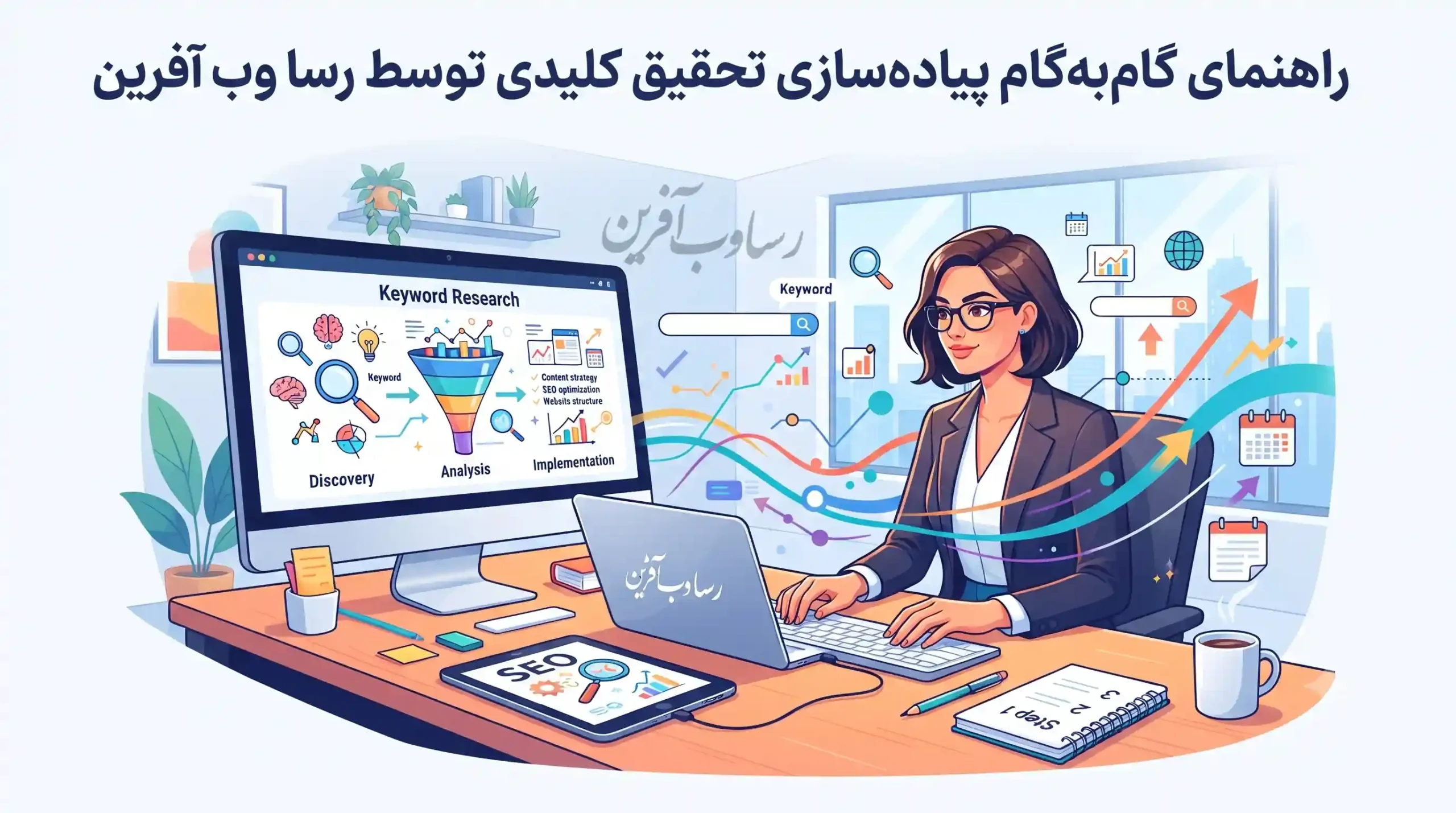 🛠️ راهنمای گام‌به‌گام پیاده‌سازی تحقیق کلمات کلیدی توسط رسا وب آفرین