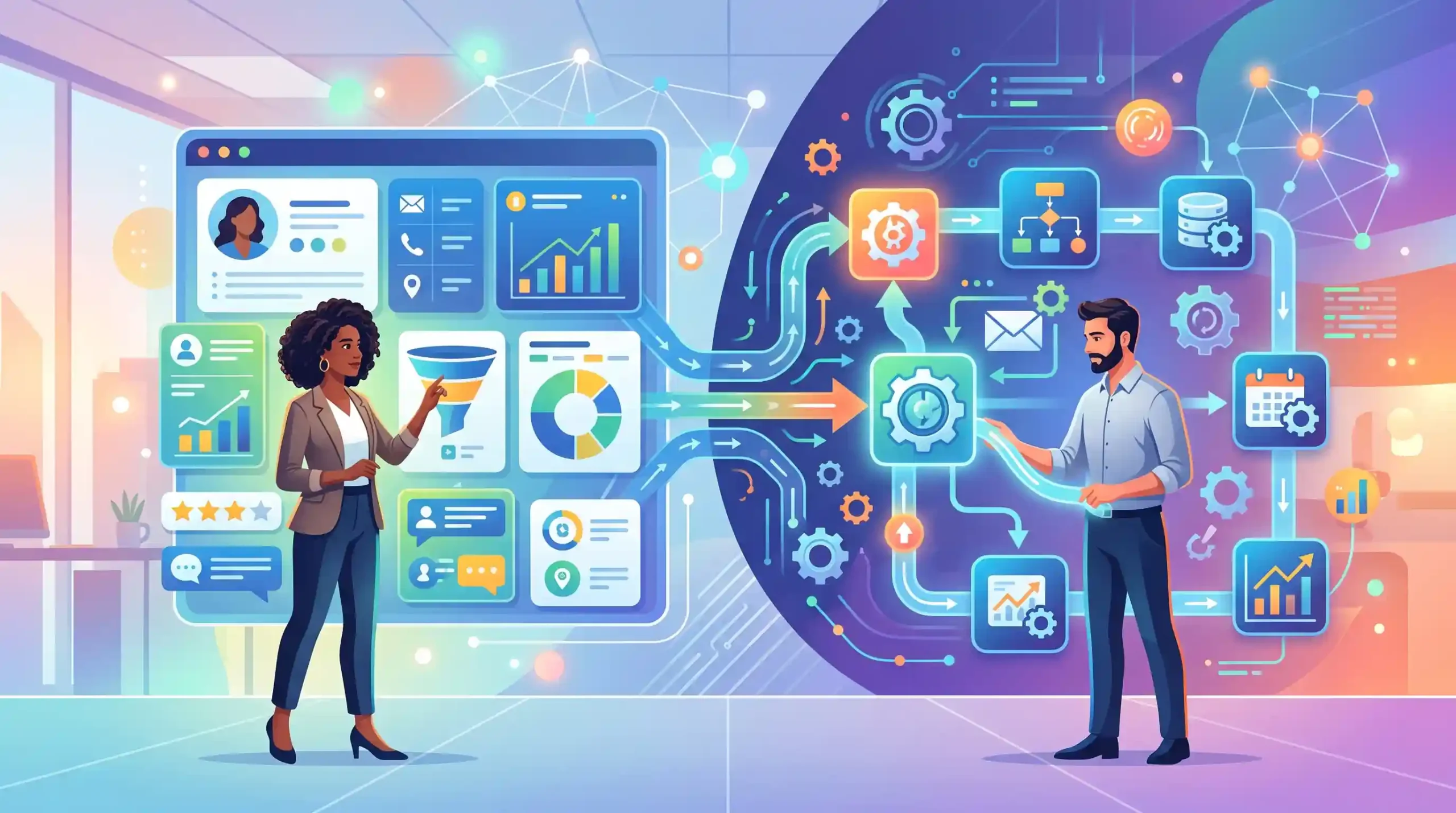 📊 مفاهیم پایه CRM و نحوه پیوند آن با ابزارهای خودکارسازی