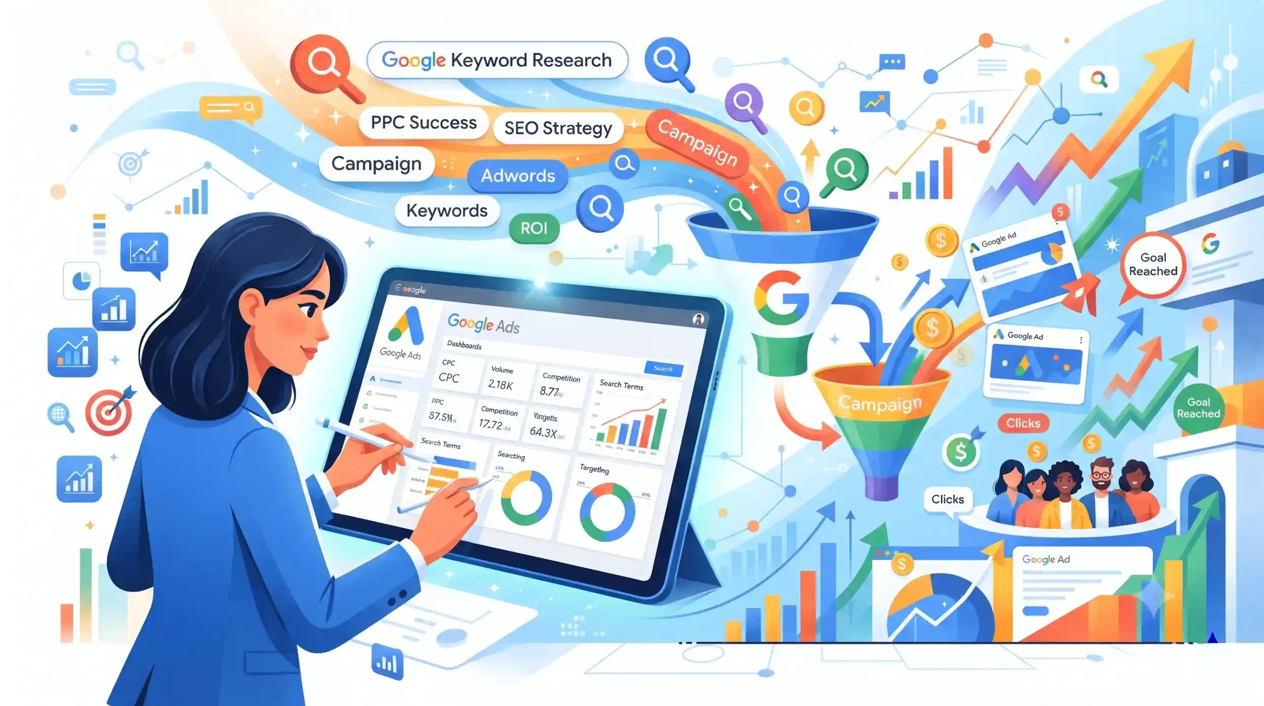 🎯 نقش حیاتی تحقیق کلمات کلیدی با گوگل کیورد ریسرچ در موفقیت تبلیغات کلیکی